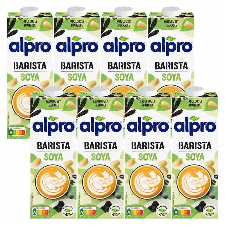 Napój roślinny bez laktozy, bez glutenu Alpro Barista Soya Sojowy 8x1l