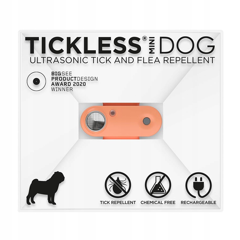 Levně Odpuzovač klíšťat Tickless Pet Mini Hot Peach