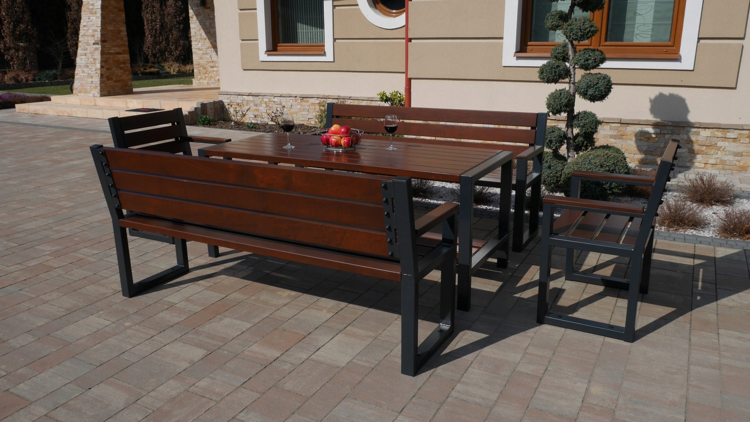 ZESTAW MEBLI OGRODOWYCH NOWOCZESNE drewniane LOFT Producent Inn