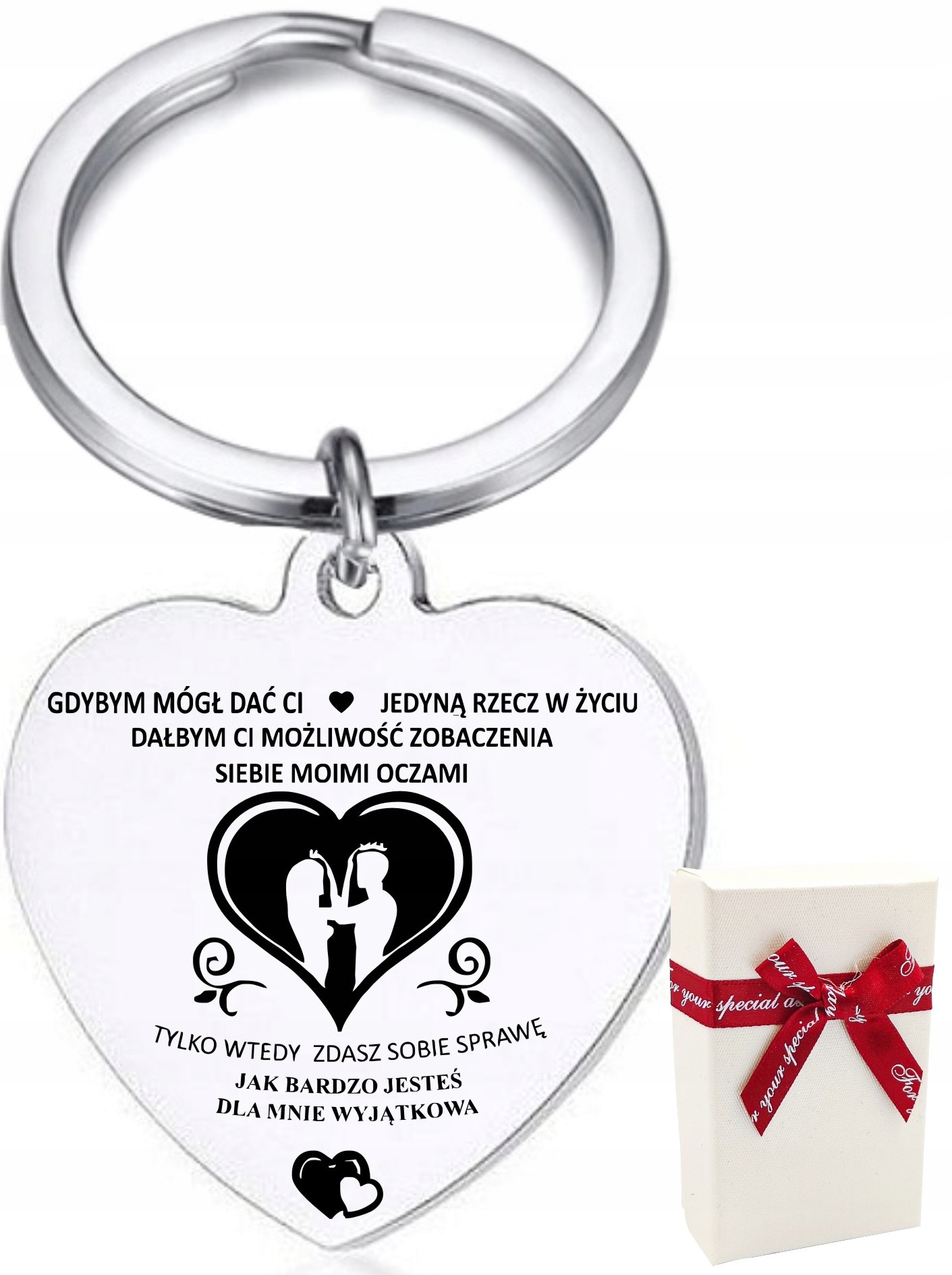 

Miłosny Breloczek do kluczy grawer Dla Dziewczyny