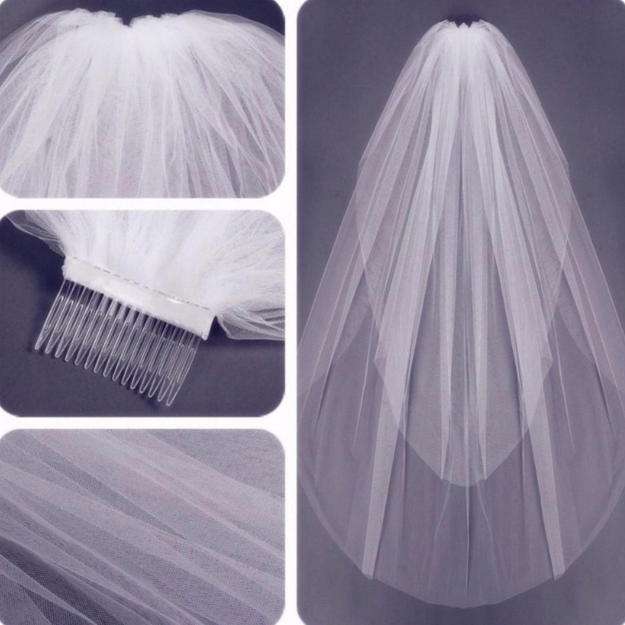 WELON SLUBNY WELON NA WIECZOR PANIENSKI + GRZEBIEŃ Długość całkowita 60 cm