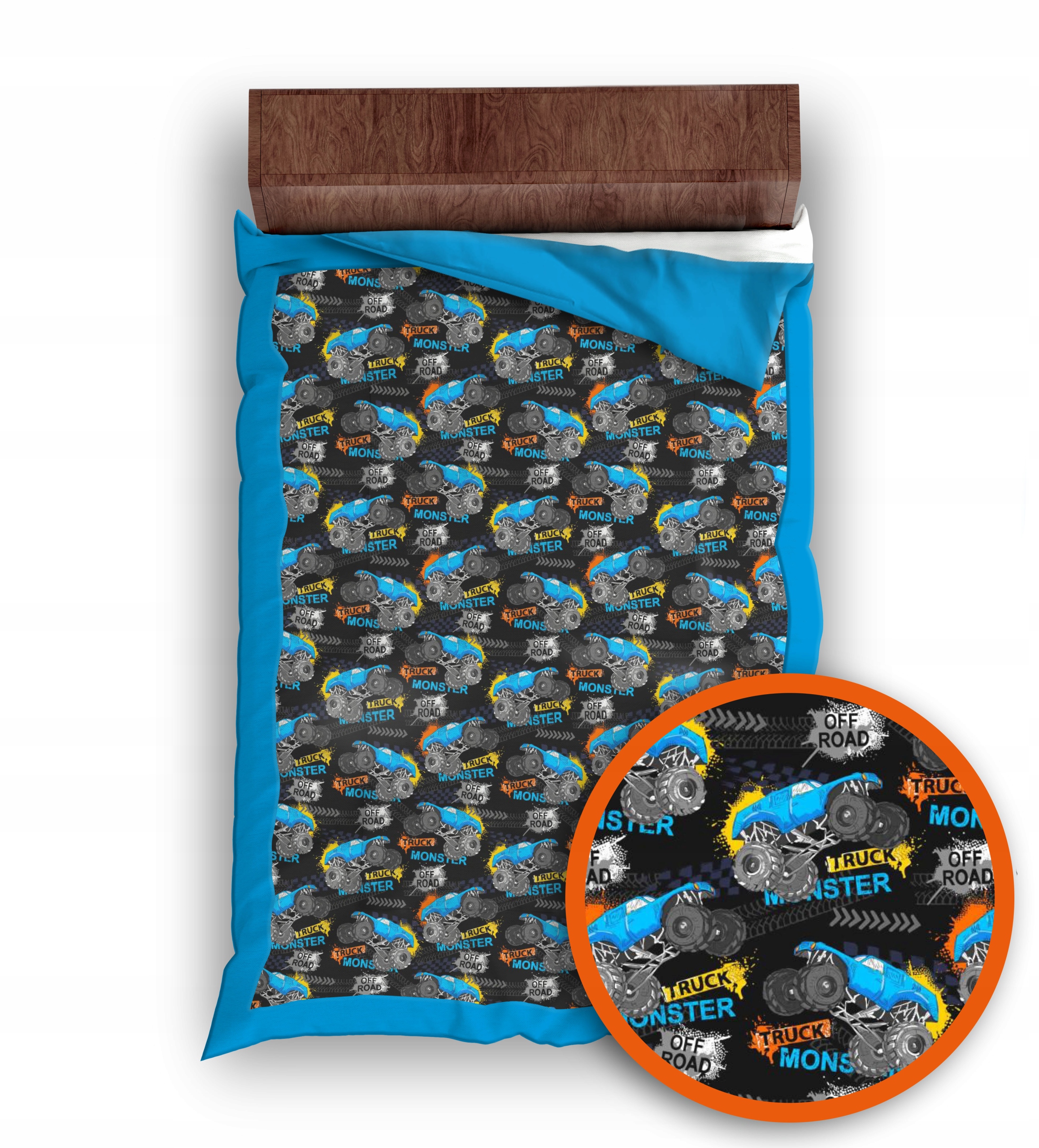 KAPA narzuta na łóżko dziecięce 210x140 AUTA Materiał wykonania bawełna