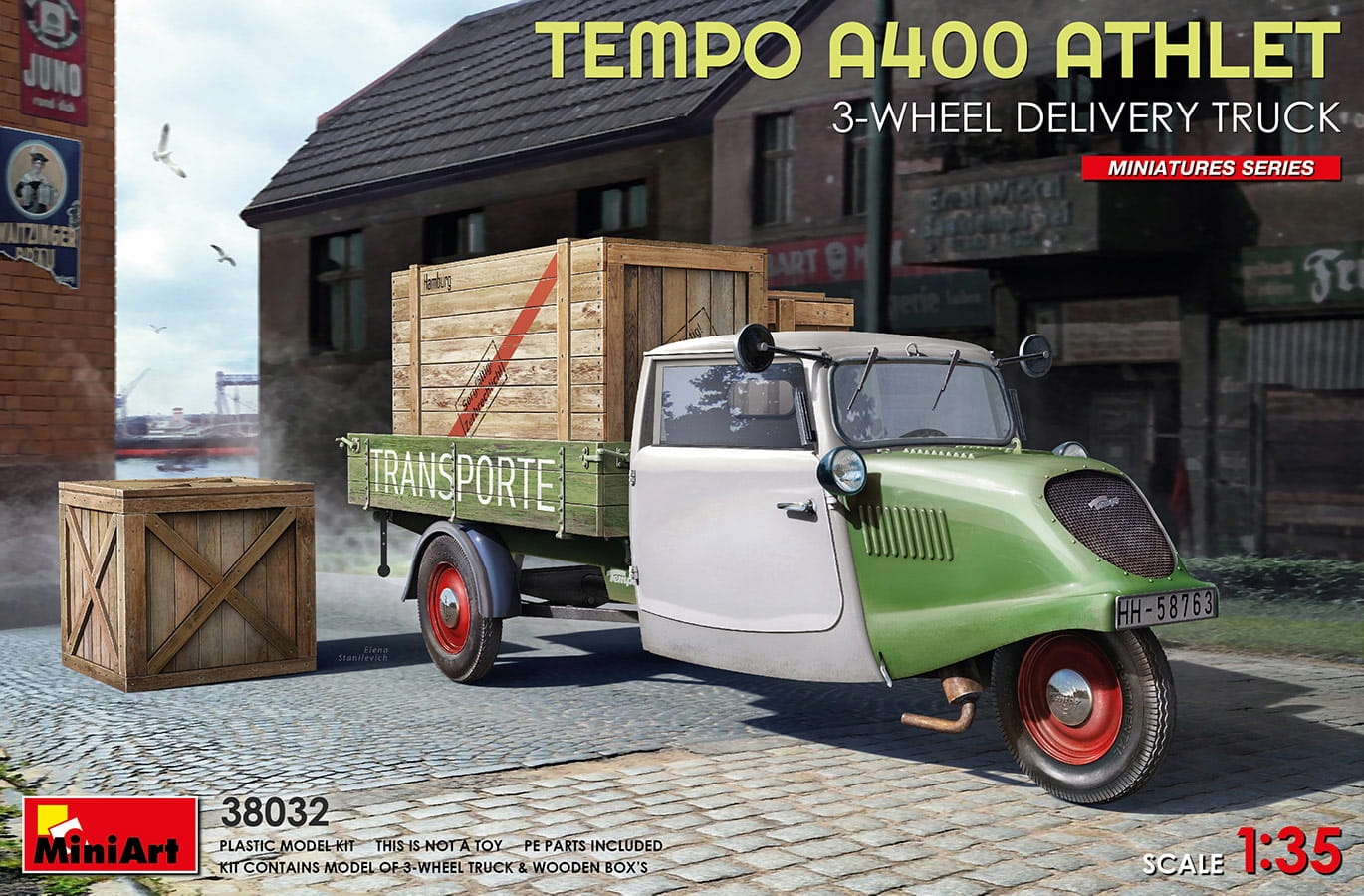 Tempo A400 Athlet 3kolový rozvozový vůz 1:35 MiniArt 38032