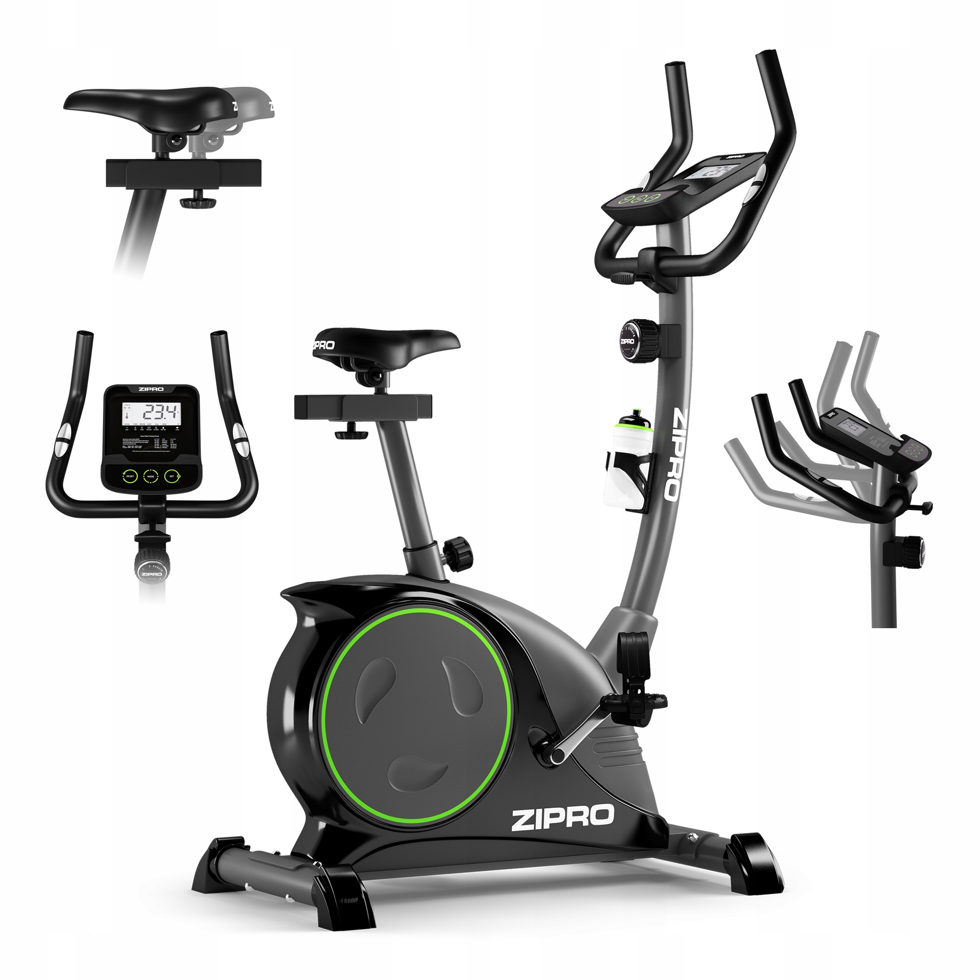 Rower Stacjonarny Rowerek Treningowy Magnetyczny do 150kg Bidon Zipro