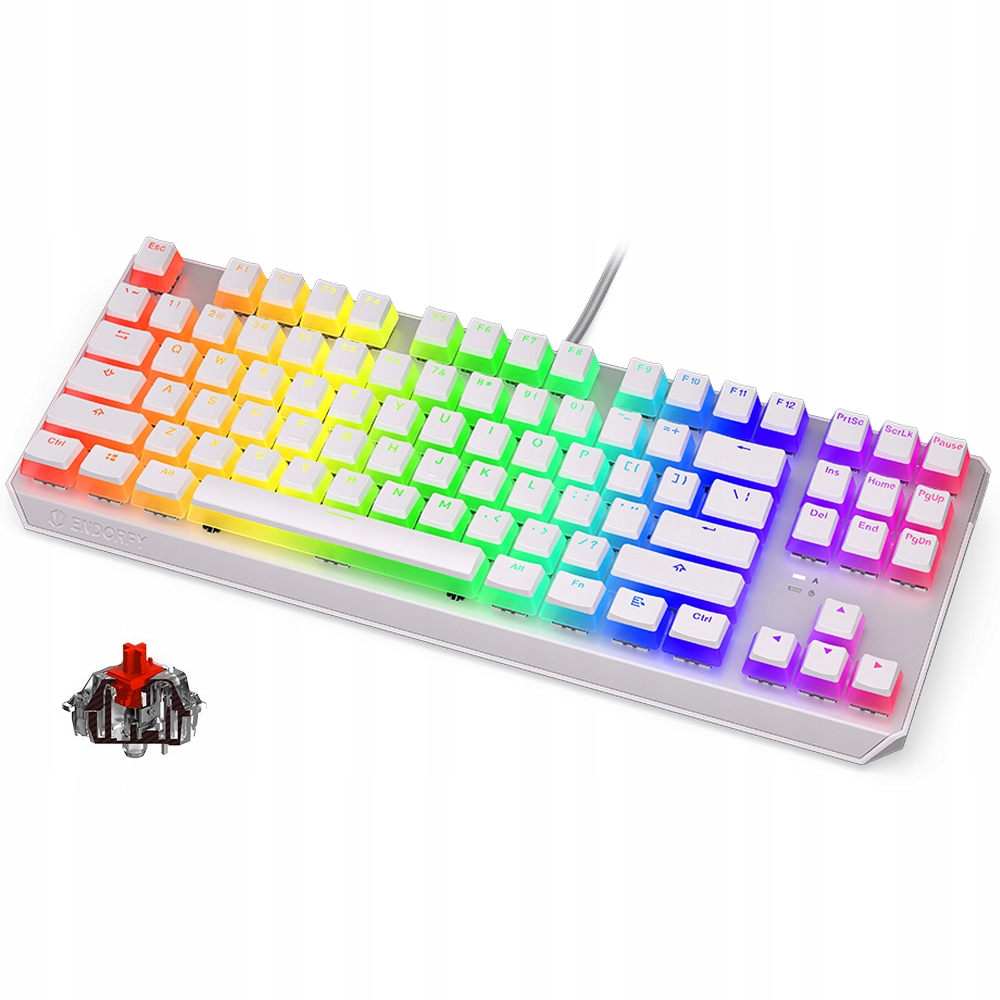 

Endorfy Thock Tkl Onyx White Pudding Kailh Red Rgb