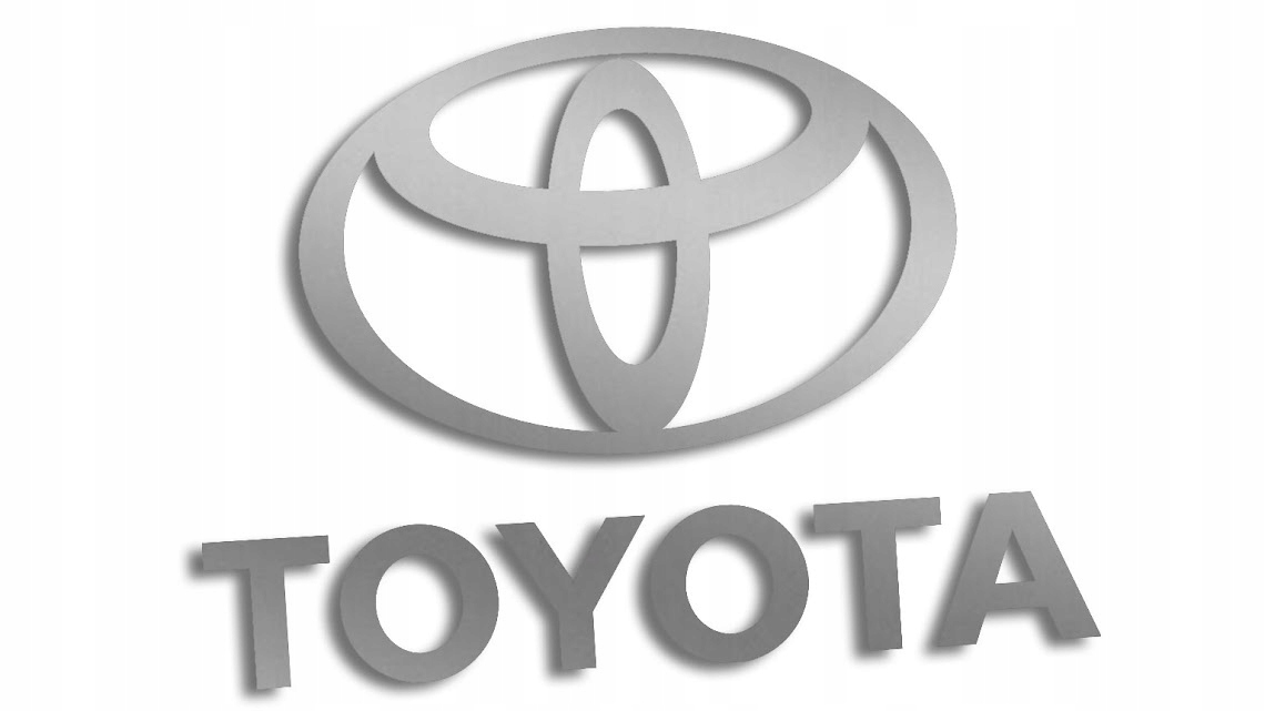 

Wycinana naklejka Toyota srebrna