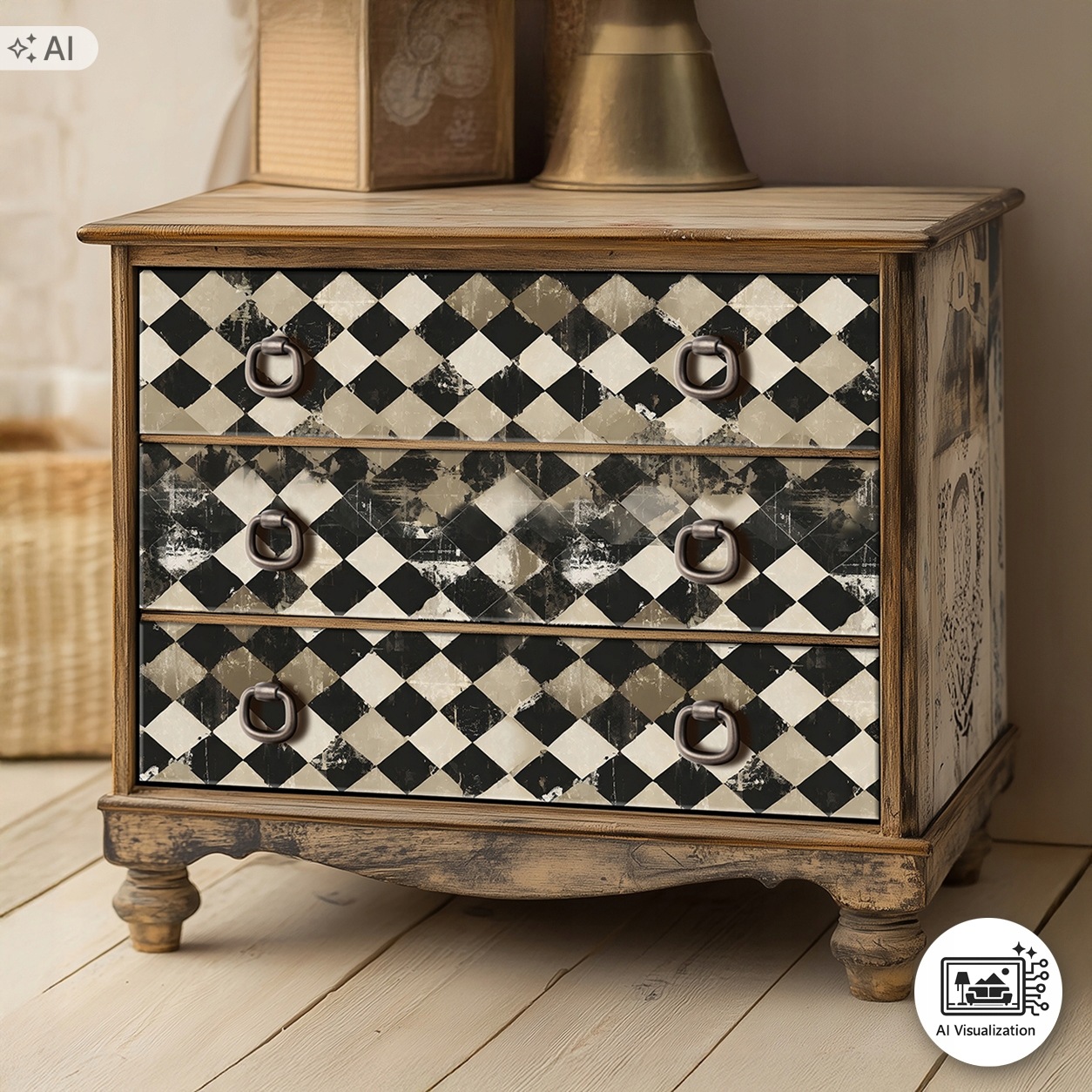 Sada nábytkového papíru na decoupage FPA1019 Black & White