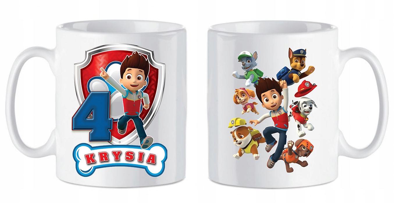 Psi Patrol - kubek urodzinowy+ imię + wiek