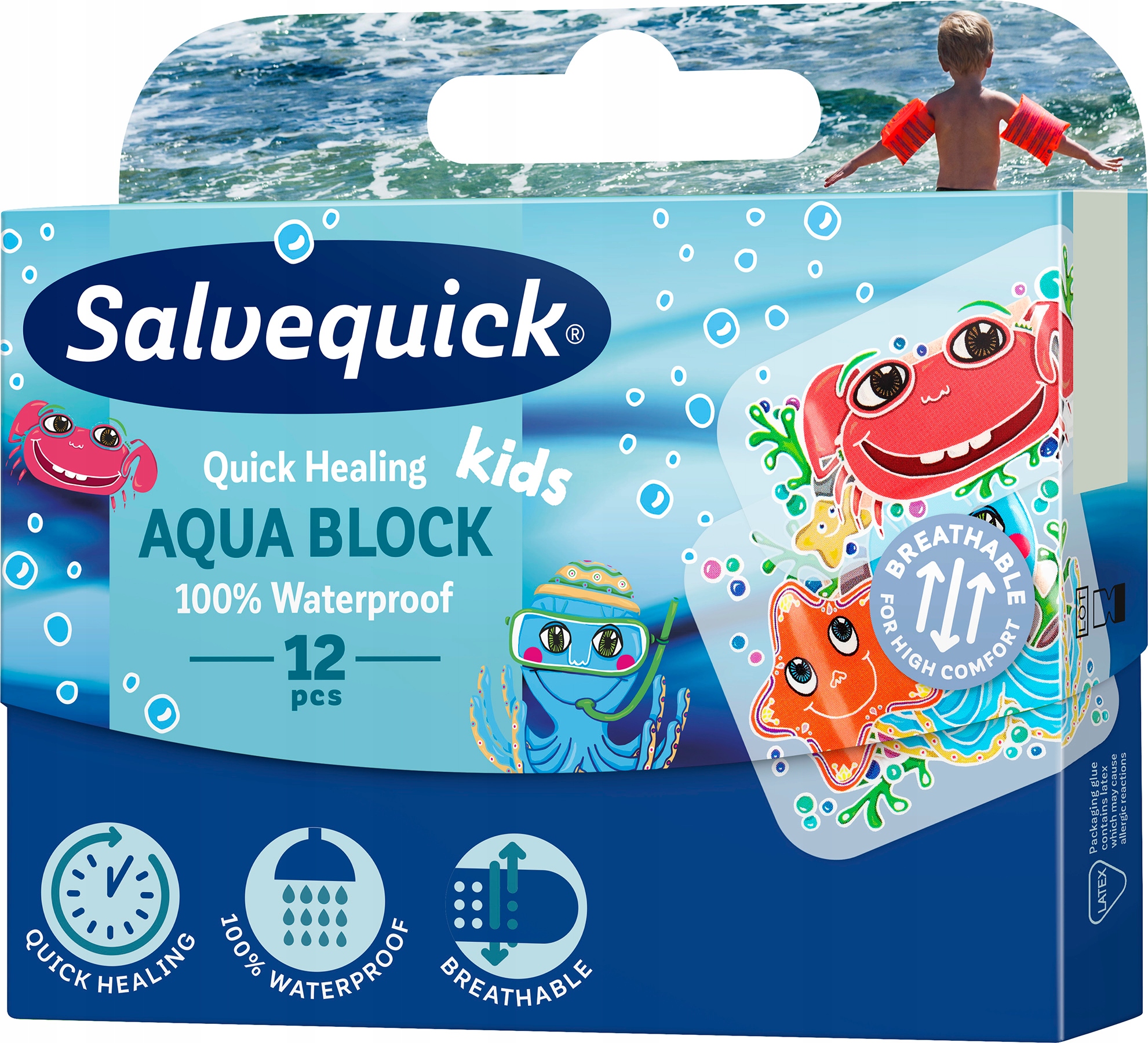 

Salvequick Aqua Block Kids Plastry Zestaw 12 szt.