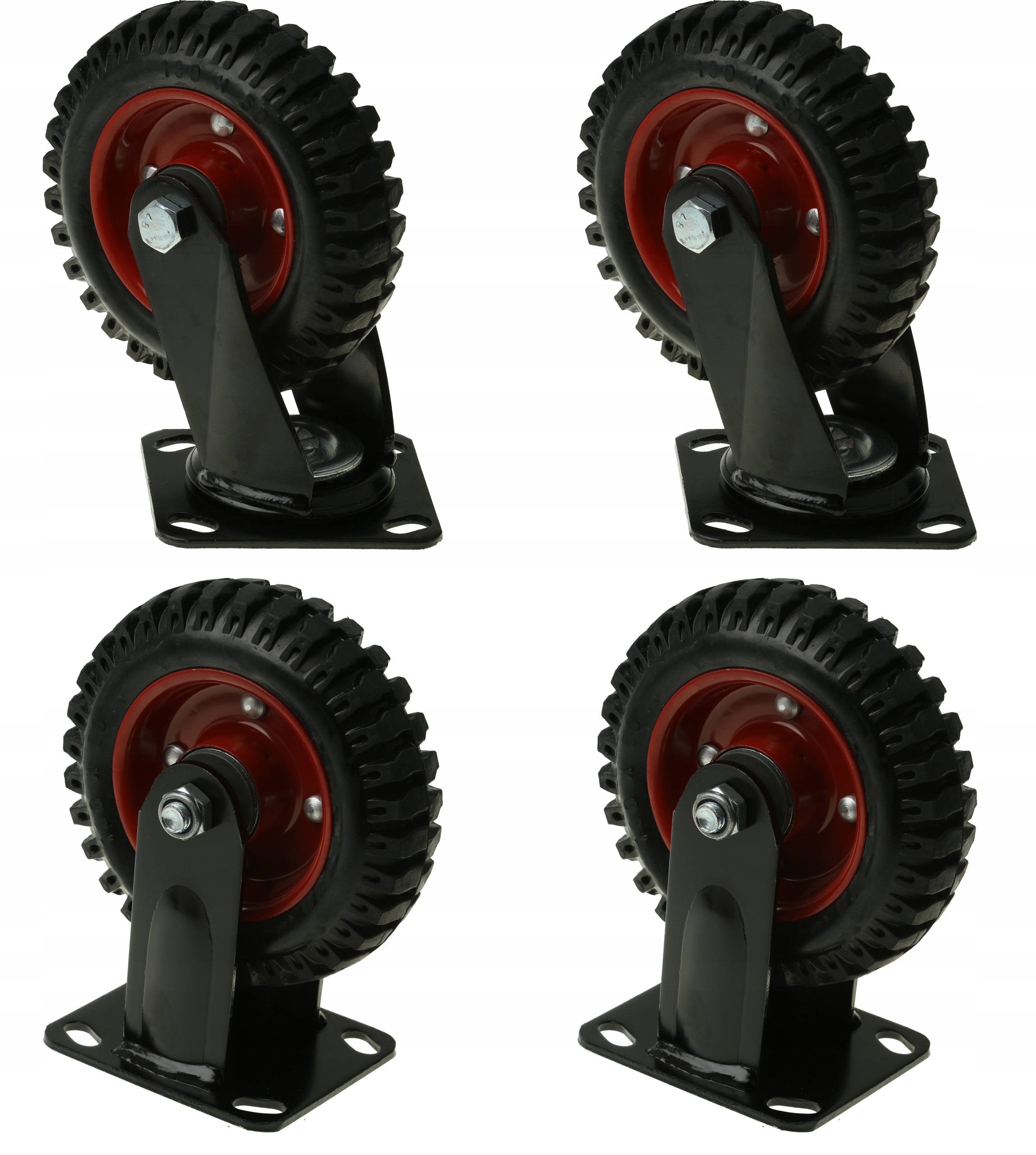 

Zestaw Jezdny Kół Kółek Koła Obrotowe 160MM 450KG
