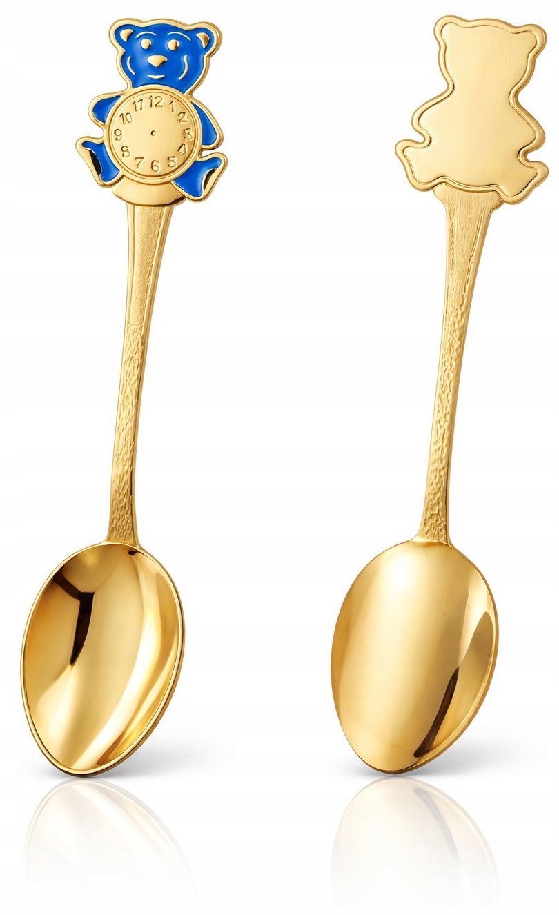 Stříbrná pozlacená lžička 925 na křtiny křtiny s gravírováním pro chlapce