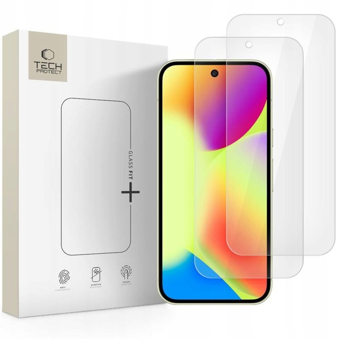 Szkło hartowane Tech-Protect Glass Fit+ 2-pack na Google Pixel 9 9 Pro