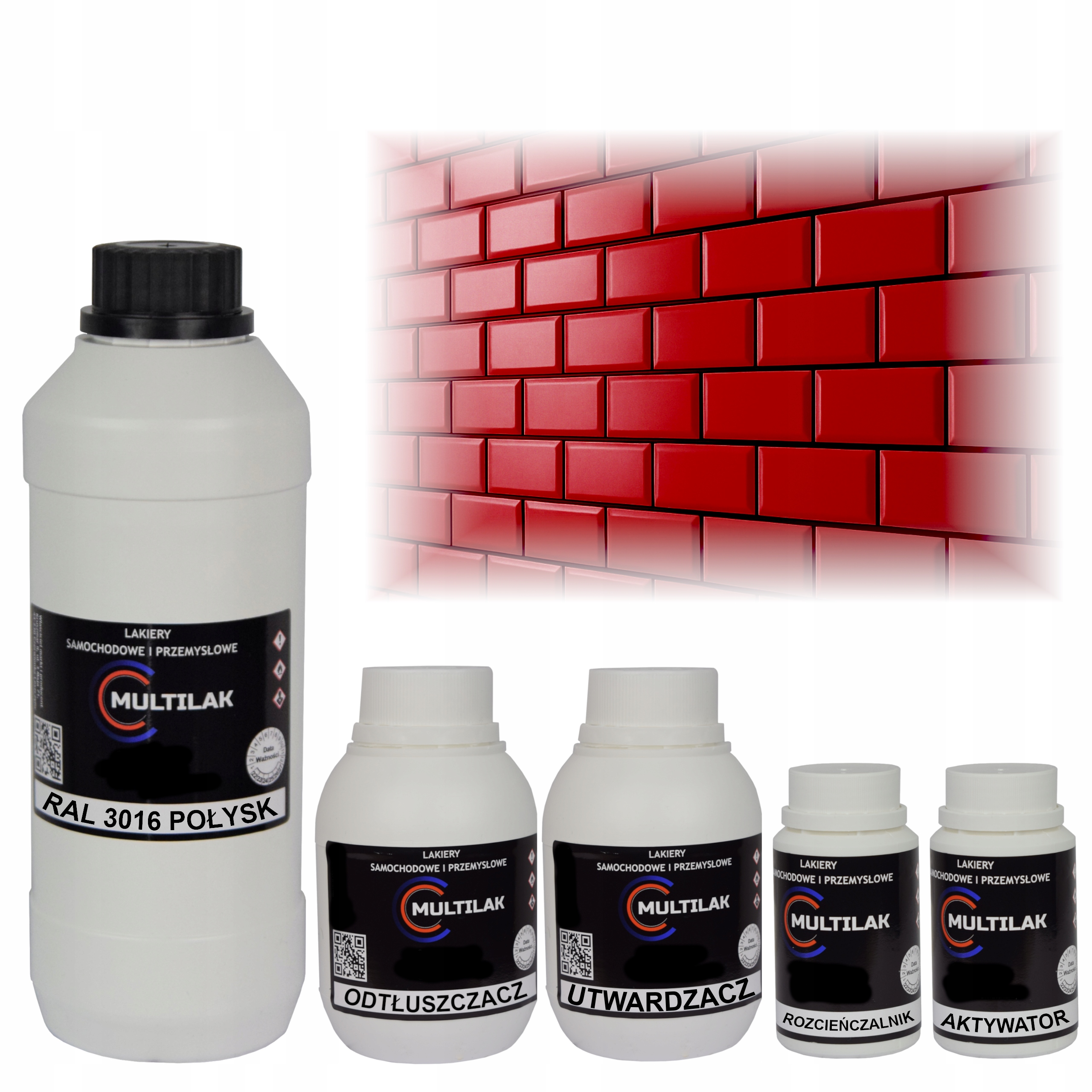 Lak farba Ral 3016 na glazúru dlaždíc a dlaždíc na valček, štetec 1L Lesk
