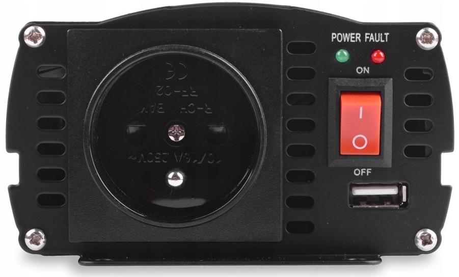 PRZETWORNICA NAPIĘCIA SAMOCHODOWA 12V 230V 1000W Moc użytkowa 500 W