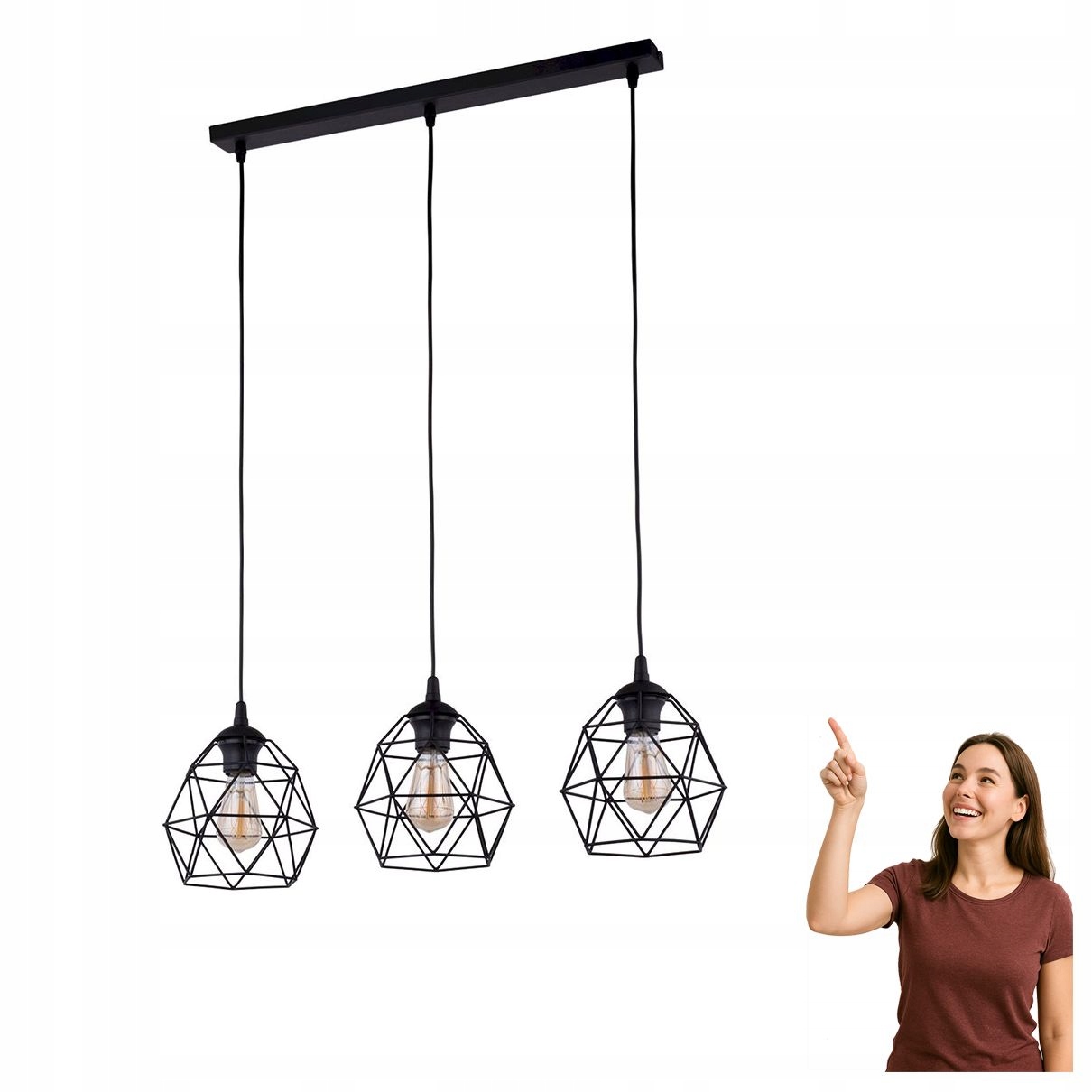 Závesná lampa Galaxy Black 3191 Tk Lighting