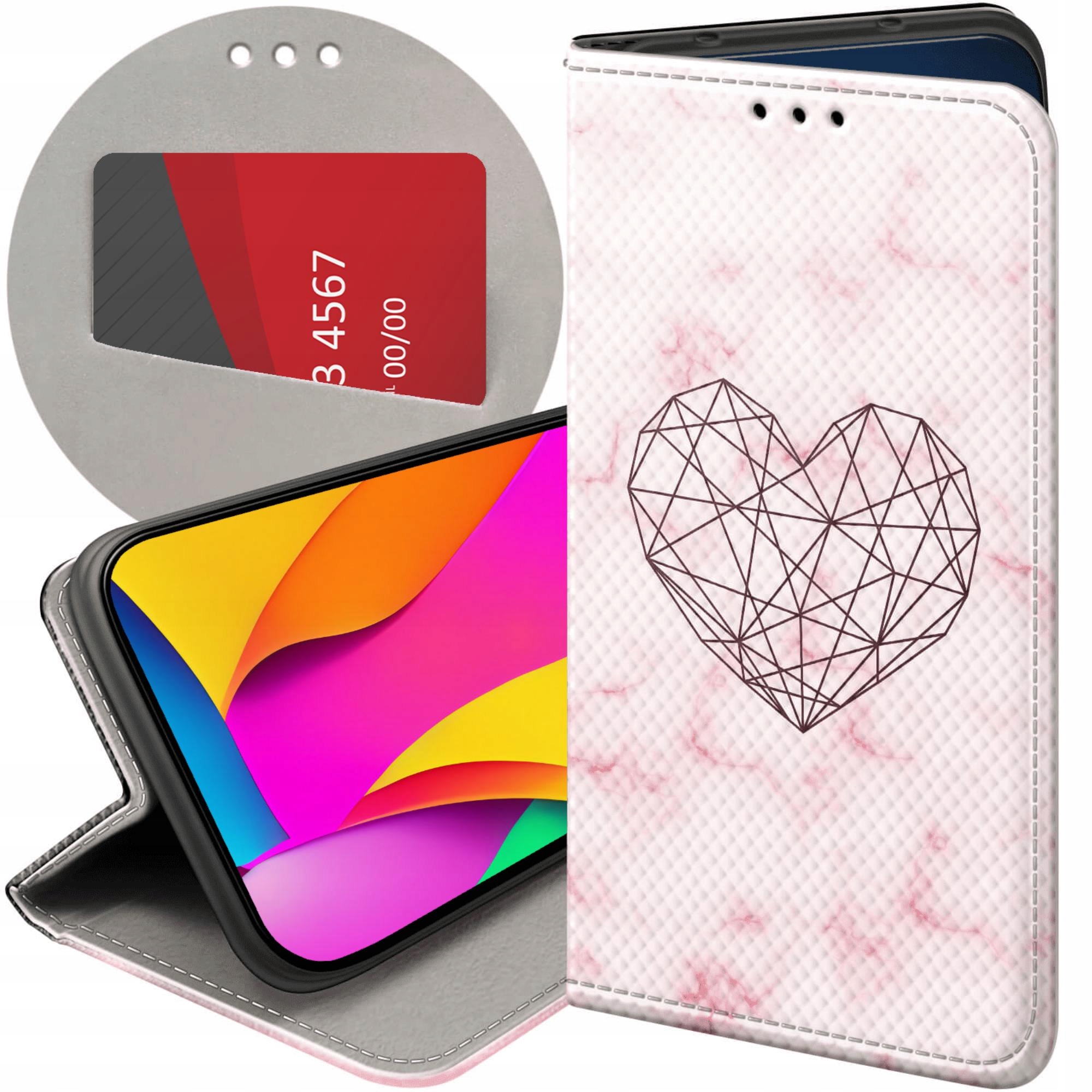 Etui Z Klapką Do Motorola Moto G14 Serce Serduszka Miłość Futerał