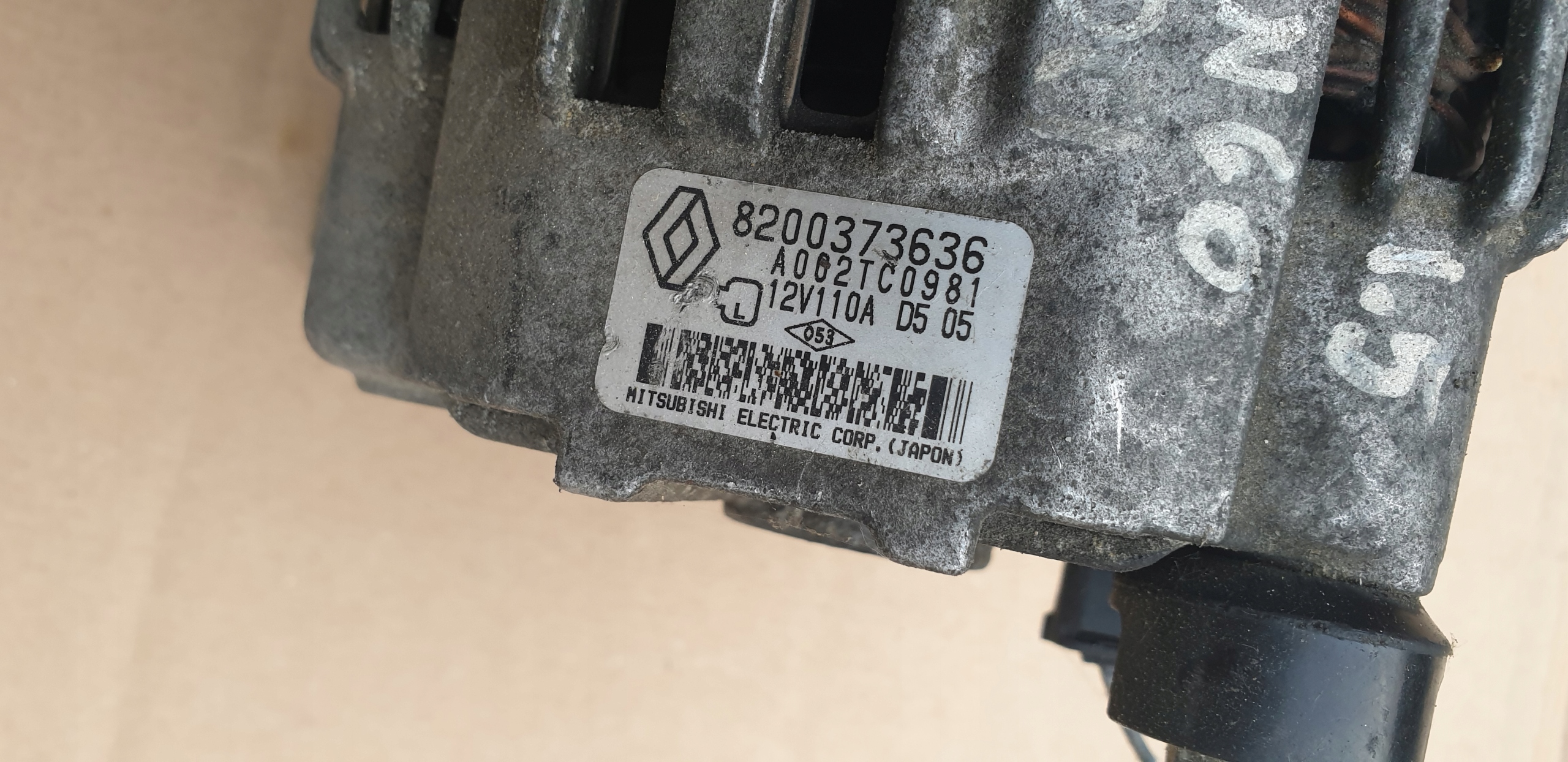 ALTERNATOR RENAULT KANGOO 8200373636 1.5 DCI