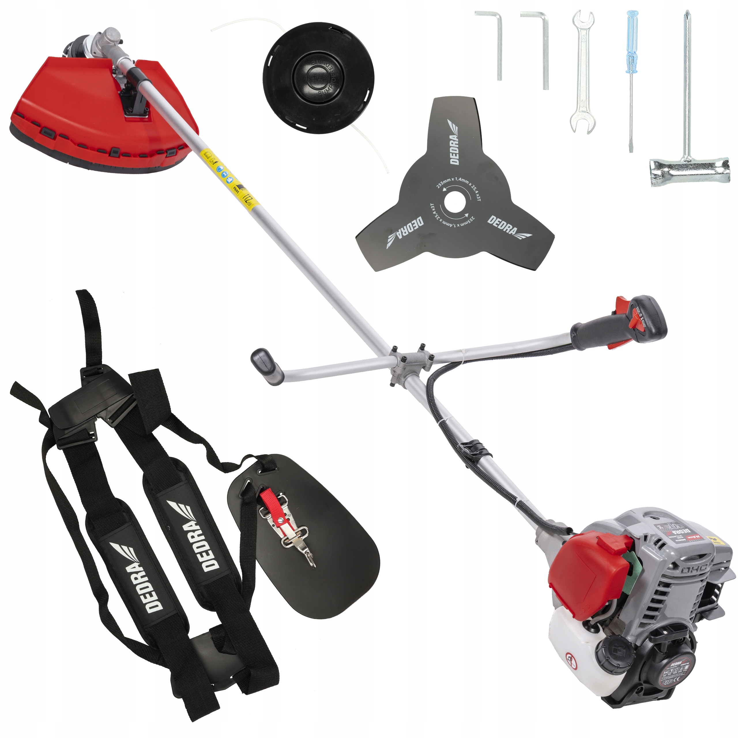 Kosa Spalinowa Wykaszarka Do Trawy Dedra 4-Suwowa 35.8cm³ 2w1 Tarcza Żyłka