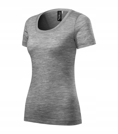 Dámská Tričko Merino Vlna Rise Slim-Fit Šedá XL