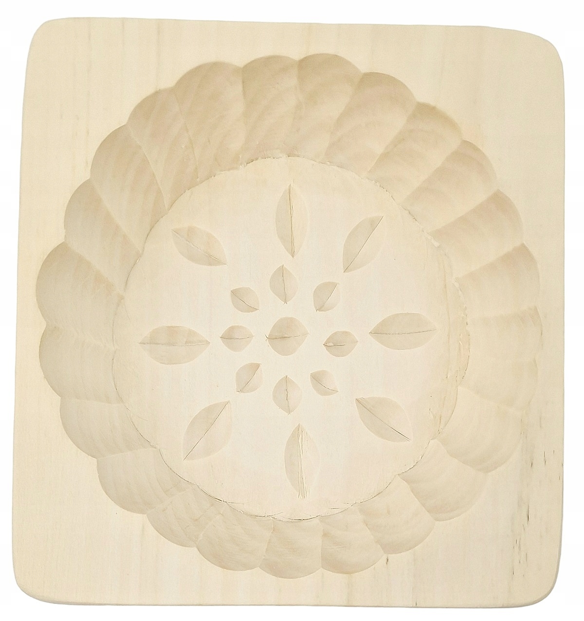 Foremka Na Masło Drewniana Ręcznie Rzeźbiona Forma Wielkanocna 13x12 cm.