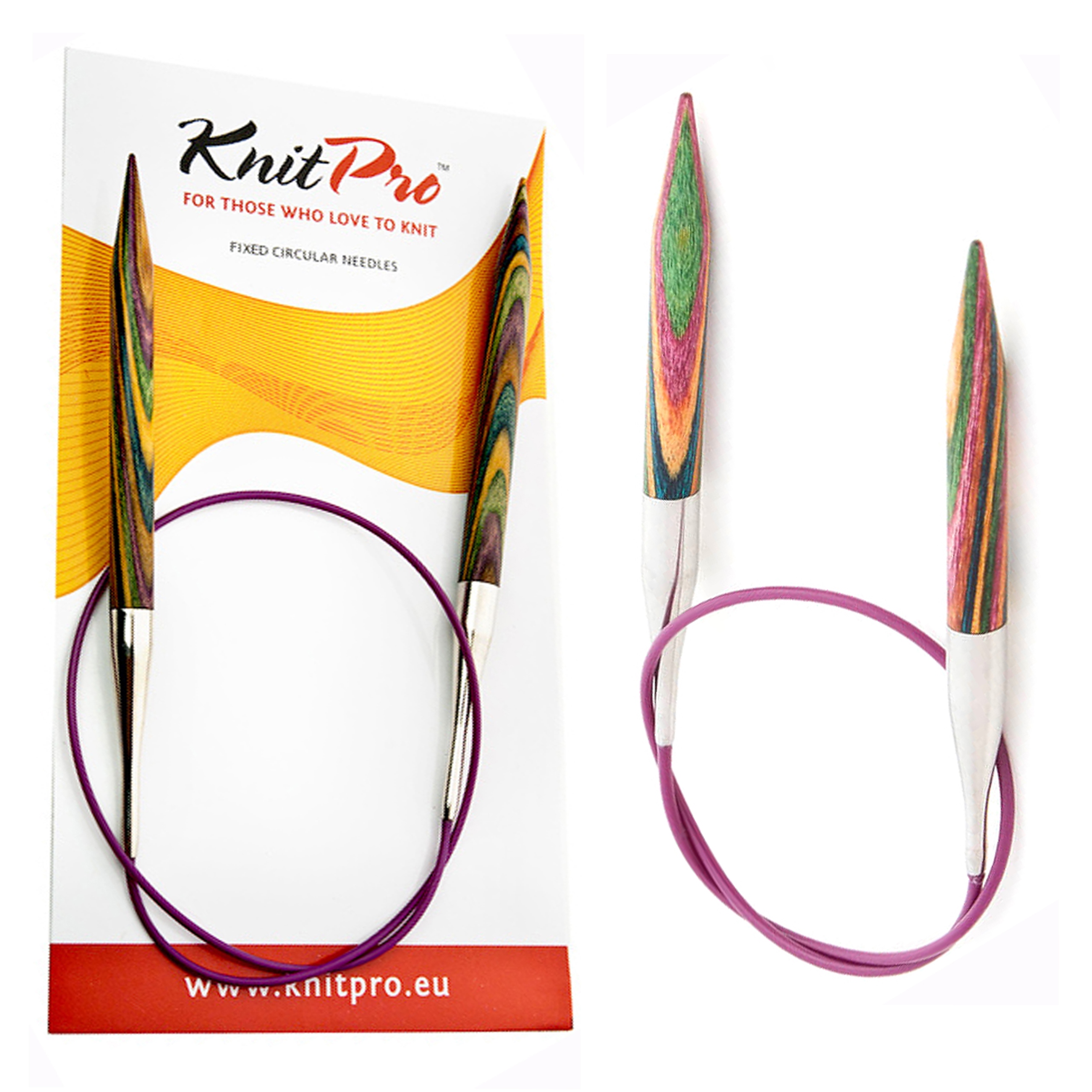 dřevěné dráty na vlasci 100 6,00 Knitpro Symfonie