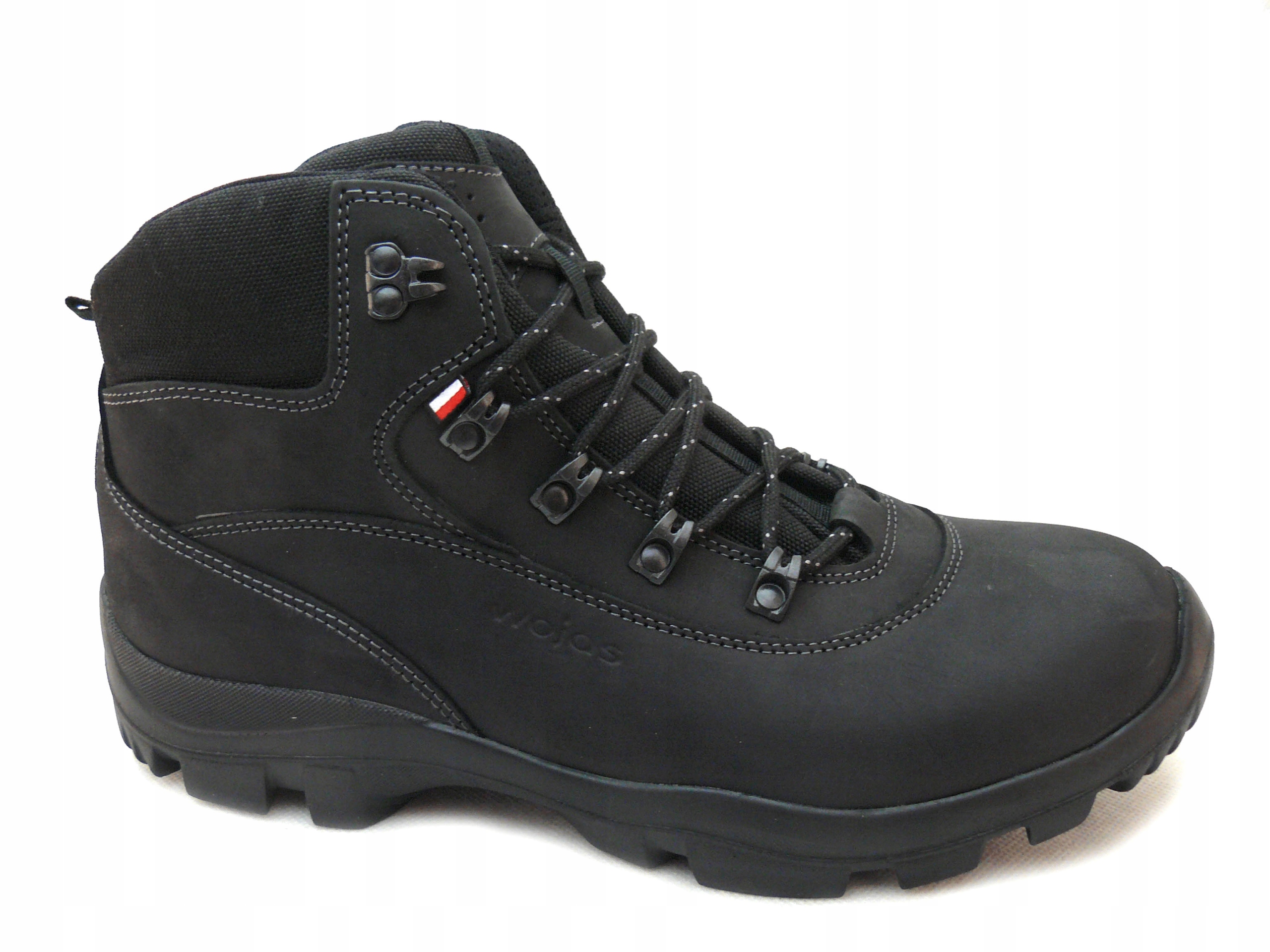 Wojas trekking wysoki czarny 9378-91 skórzany 43