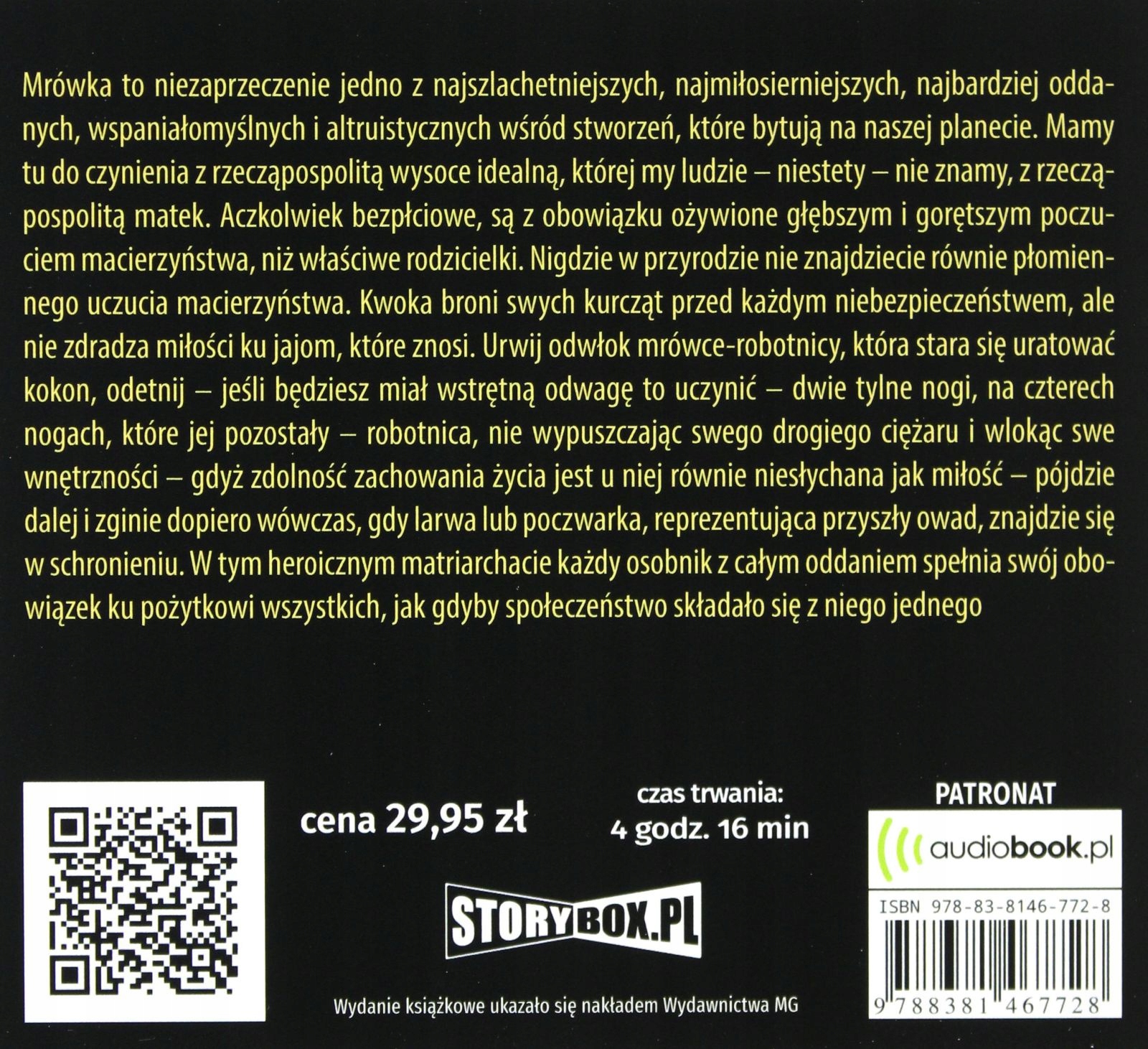 ŻYCIE MRÓWEK - MAURICE MAETERLINCK (AUDIOBOOK) Stan opakowania oryginalne