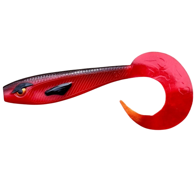 Great Fish Rocky twister slim toxic red 11cm 2szt.