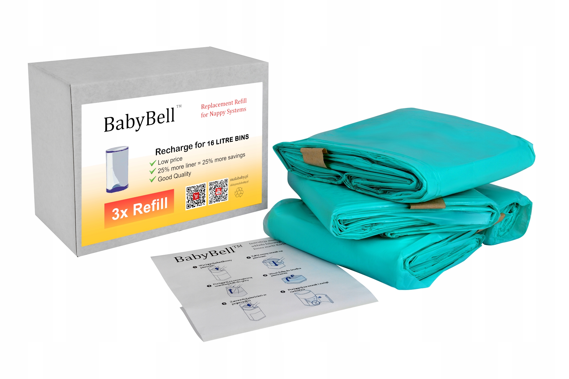 BabyBell - wkład do Korbell, Dekor, Magikan 16L x3 9513308156 