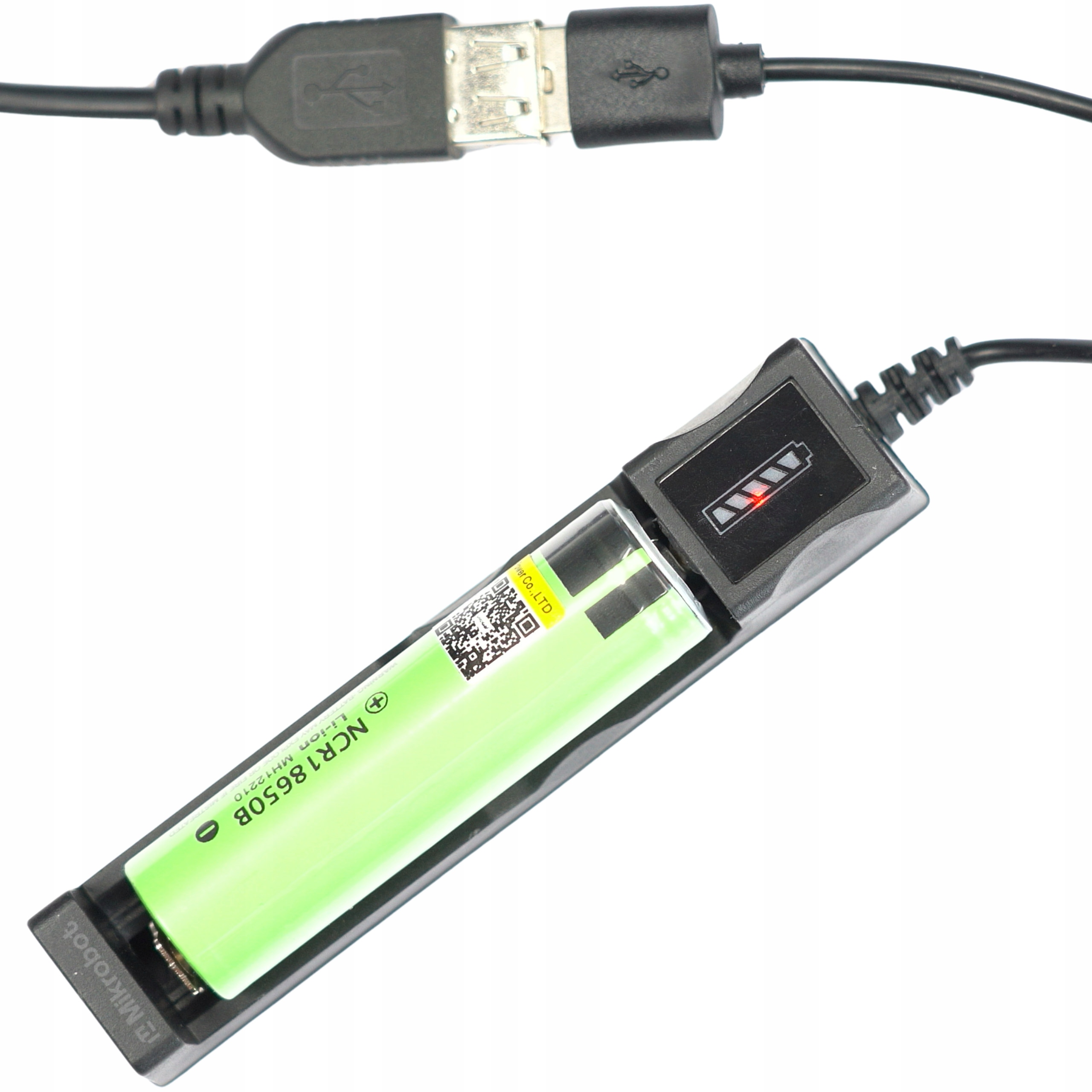 Ładowarka Mikrobot USB ogniw Li-Ion 18650 21700 do akumulatorów