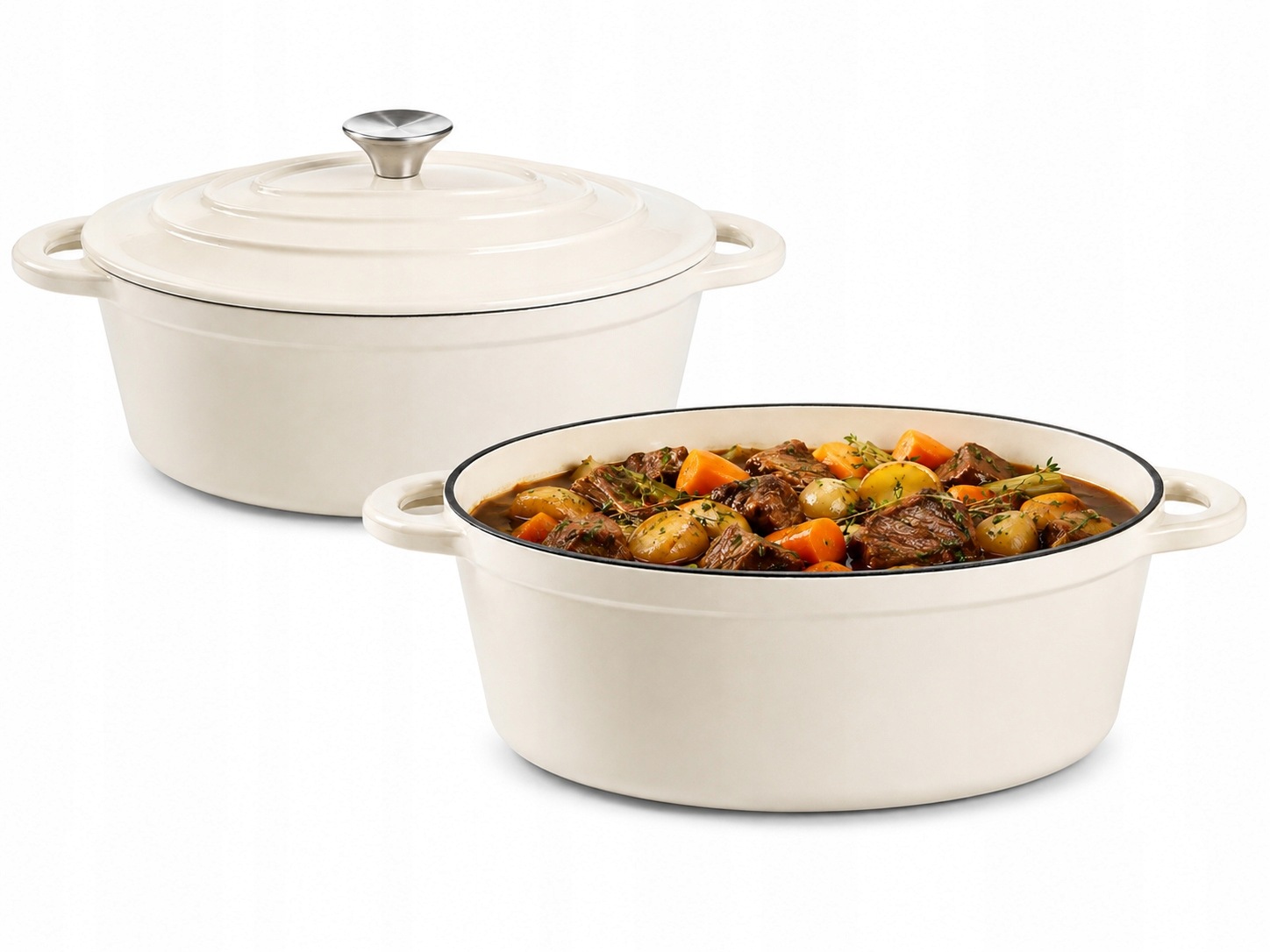 Stowex Küchen Zapékací Mísa Litinový Oválný 29 CM 5 L Do Trouby A Na Indukci
