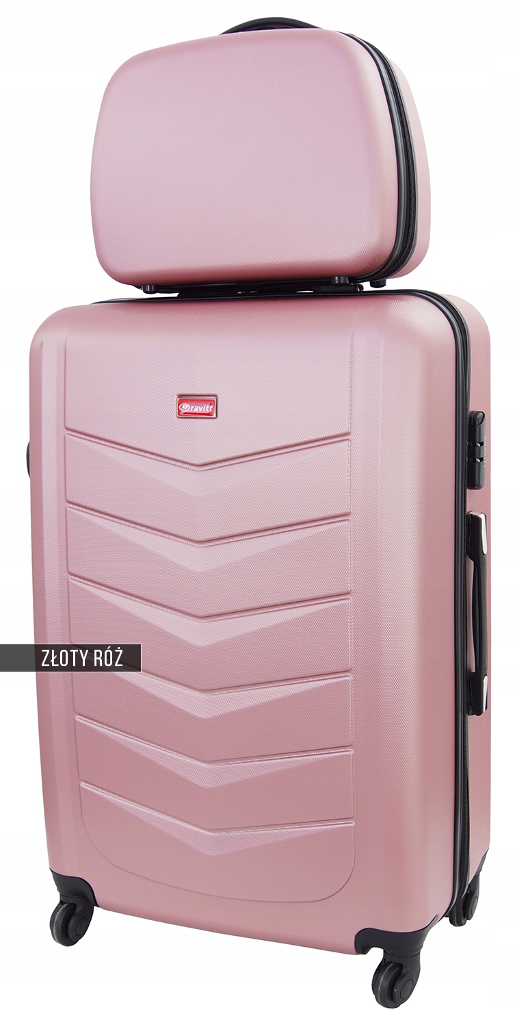 ZESTAW ŚREDNIA WALIZKA PODRÓŻNA KUFER GRAVITT 602 Model 602