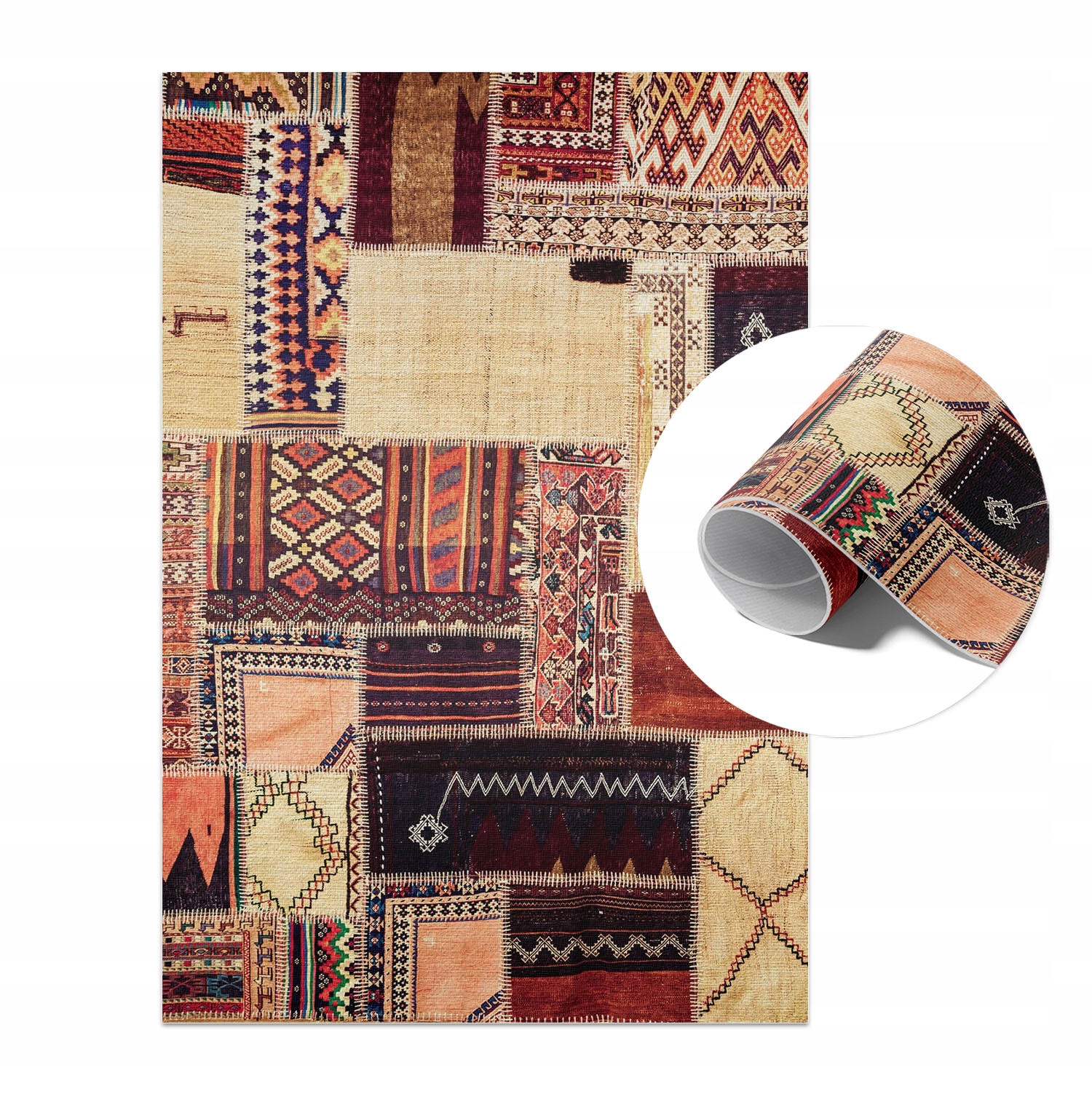 Winylowy Dywan Pcv Na Taras Balkon Do Ogrodu Patio Paisley kwiaty 140x210