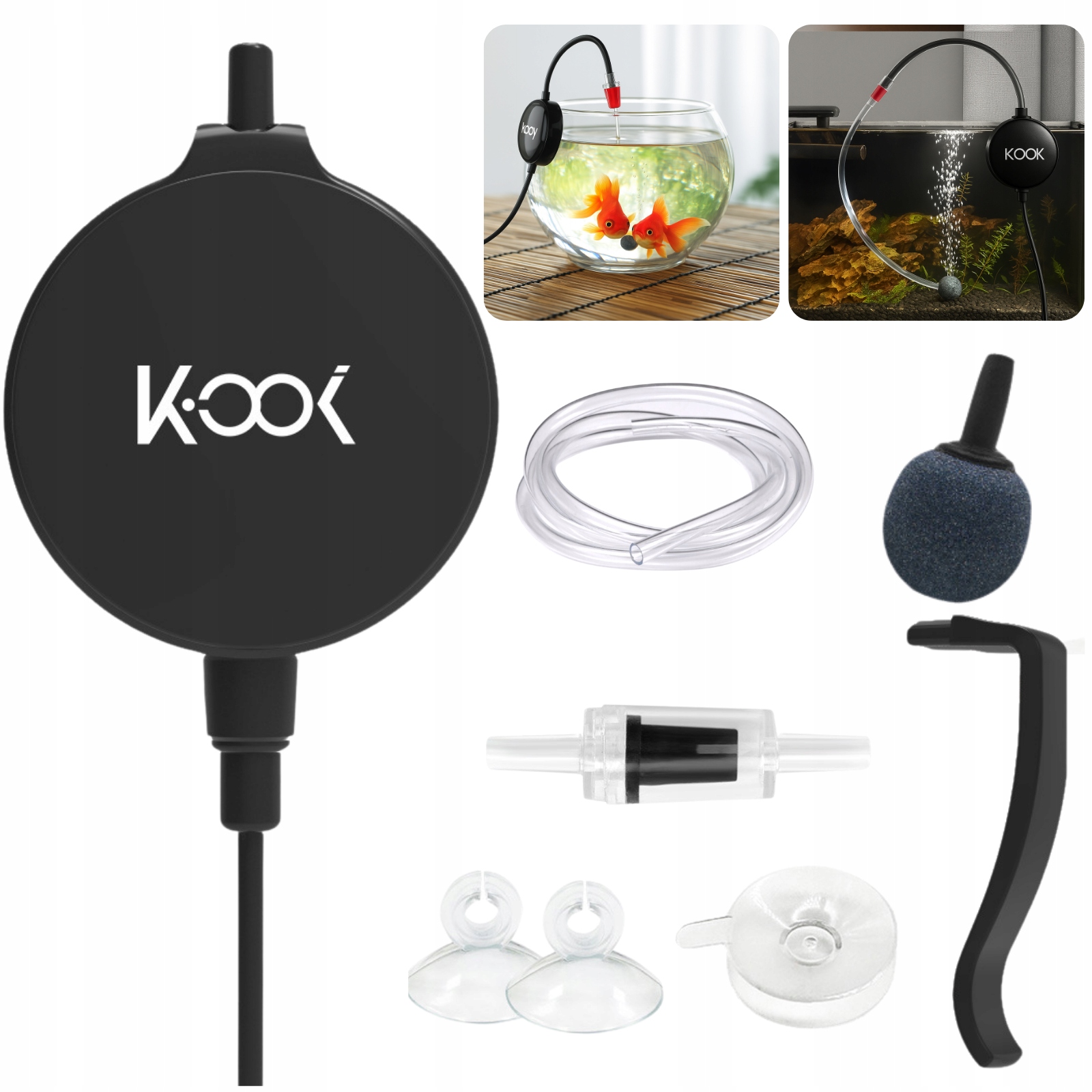 Levně Vzduchování Do Akvária Na Sklo Kompletní Sada Malé Tiché Čerpadlo 9v1
