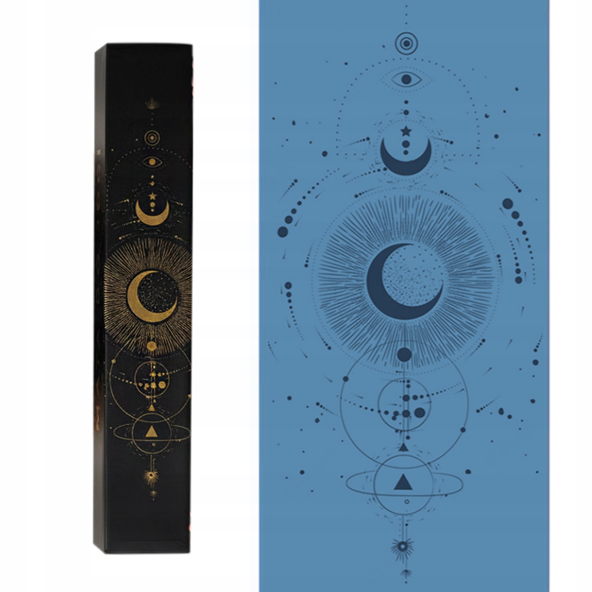 Krásná Prémiová Podložka Na Jógu A Cvičení Z Kaučuku A Pu S Vzorem Měsíce, Protiskluzová