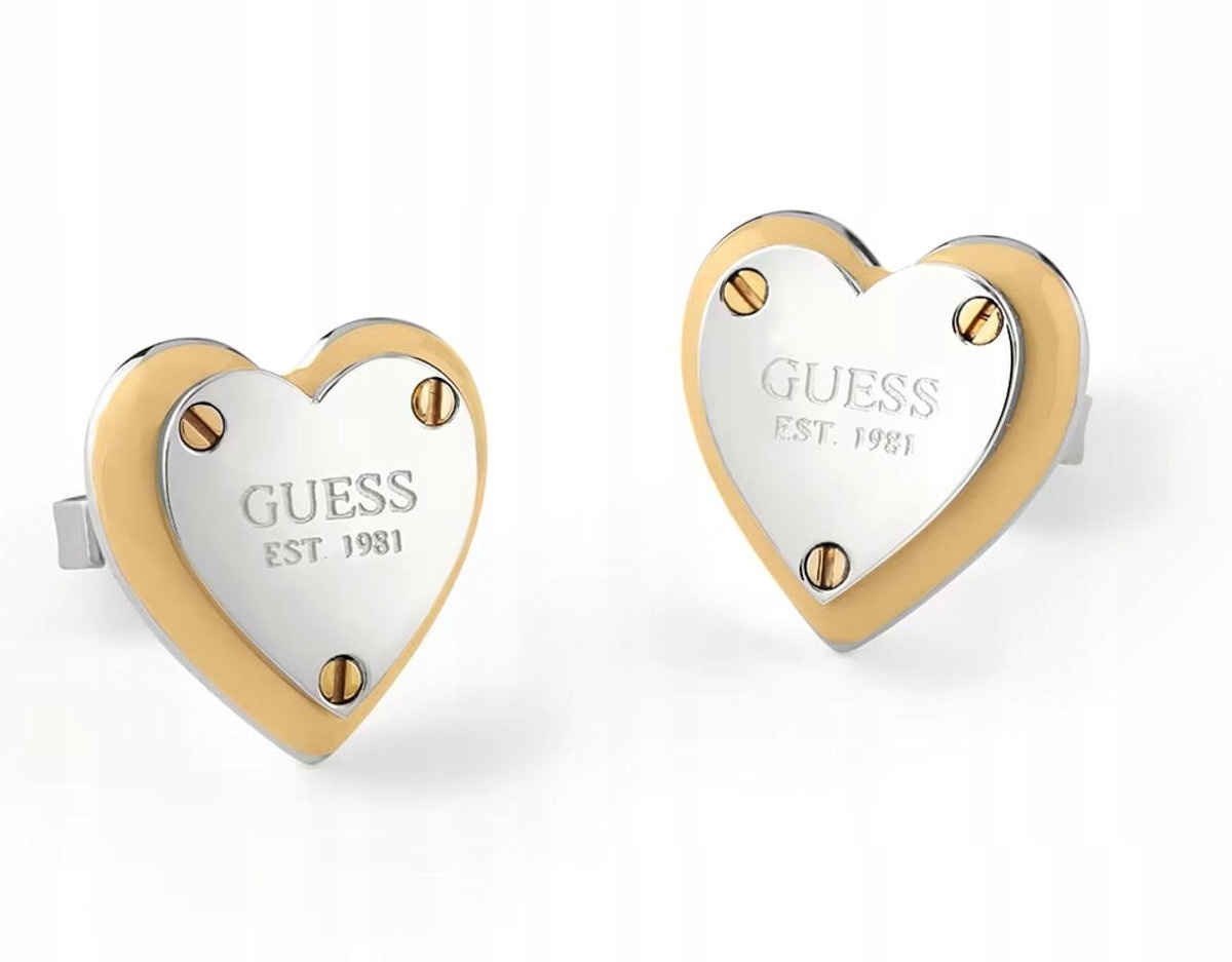 Ocelové Zlaté Náušnice Guess All You Need Is Love Motýli JUBE04209JWYGRHT/U