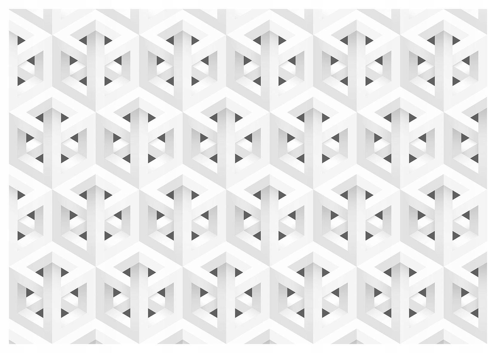 Tapeta Bílé geometrické tvary 350x250 černé akcenty minimalismus lepidlo