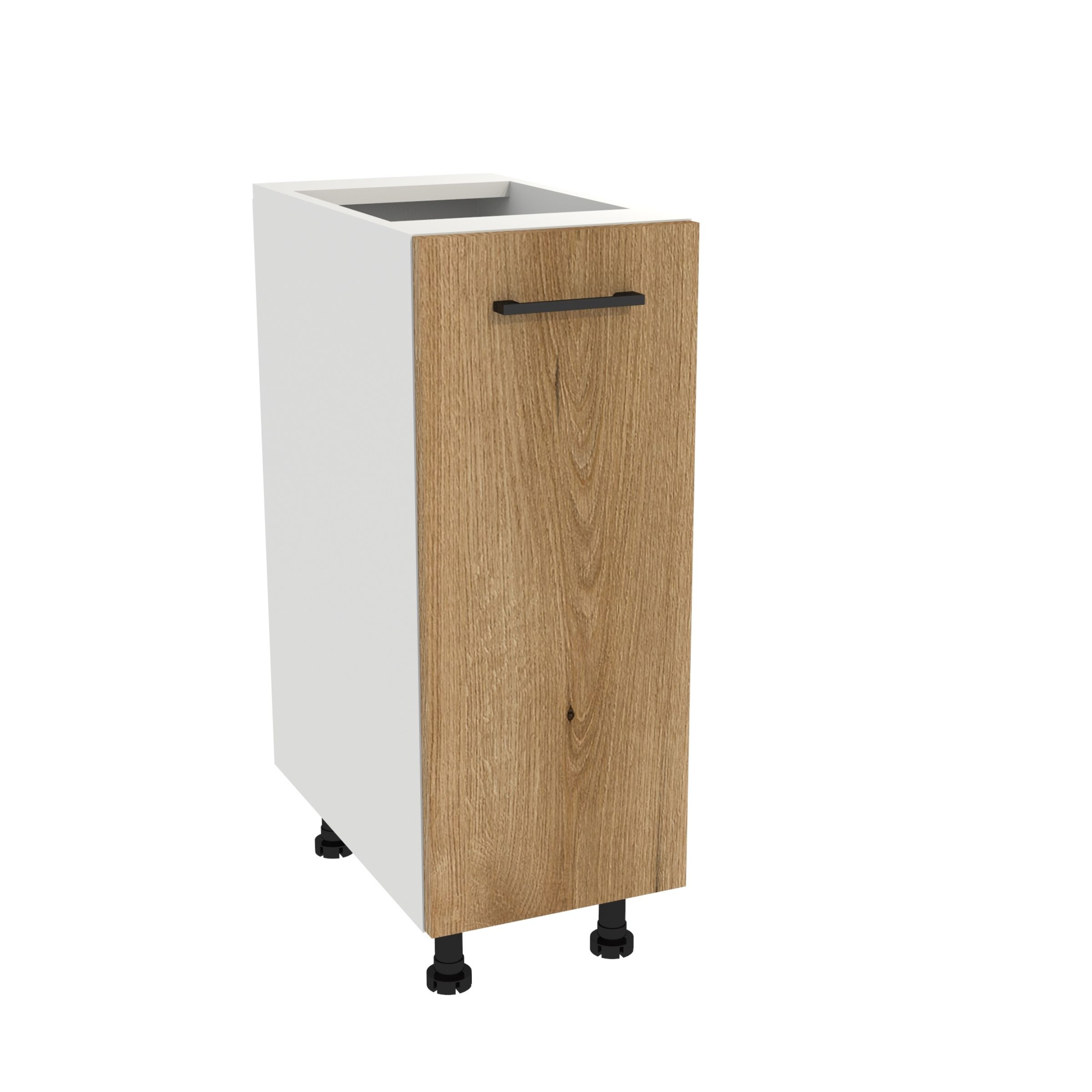 Dolní kuchyňská skříňka 30 Capri korpus Bílý přední dub Evoke