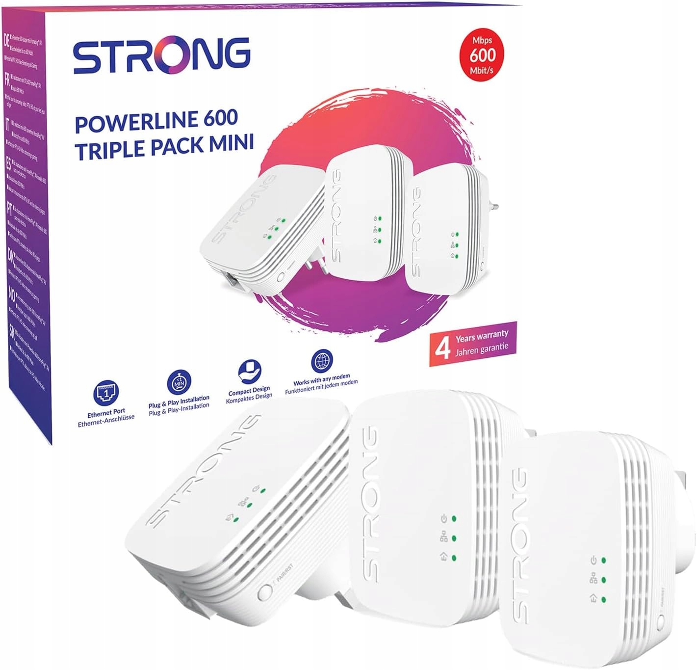 Startovací sada mini adaptéru Powerline Strong POWERL600DUOMINIUK AV600