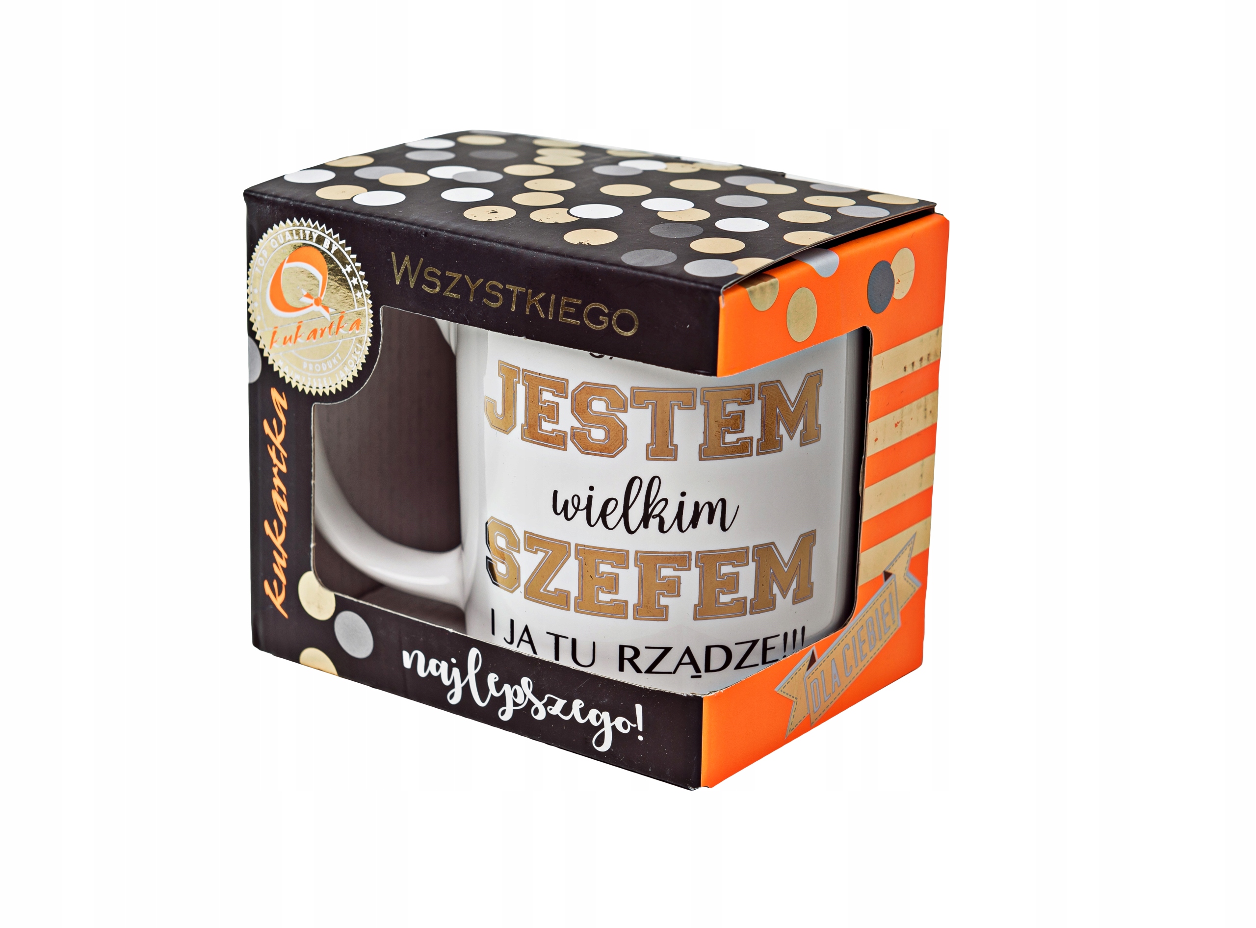 

Fajny Kubek z Napisem Prezent dla Wielkiego Szefa