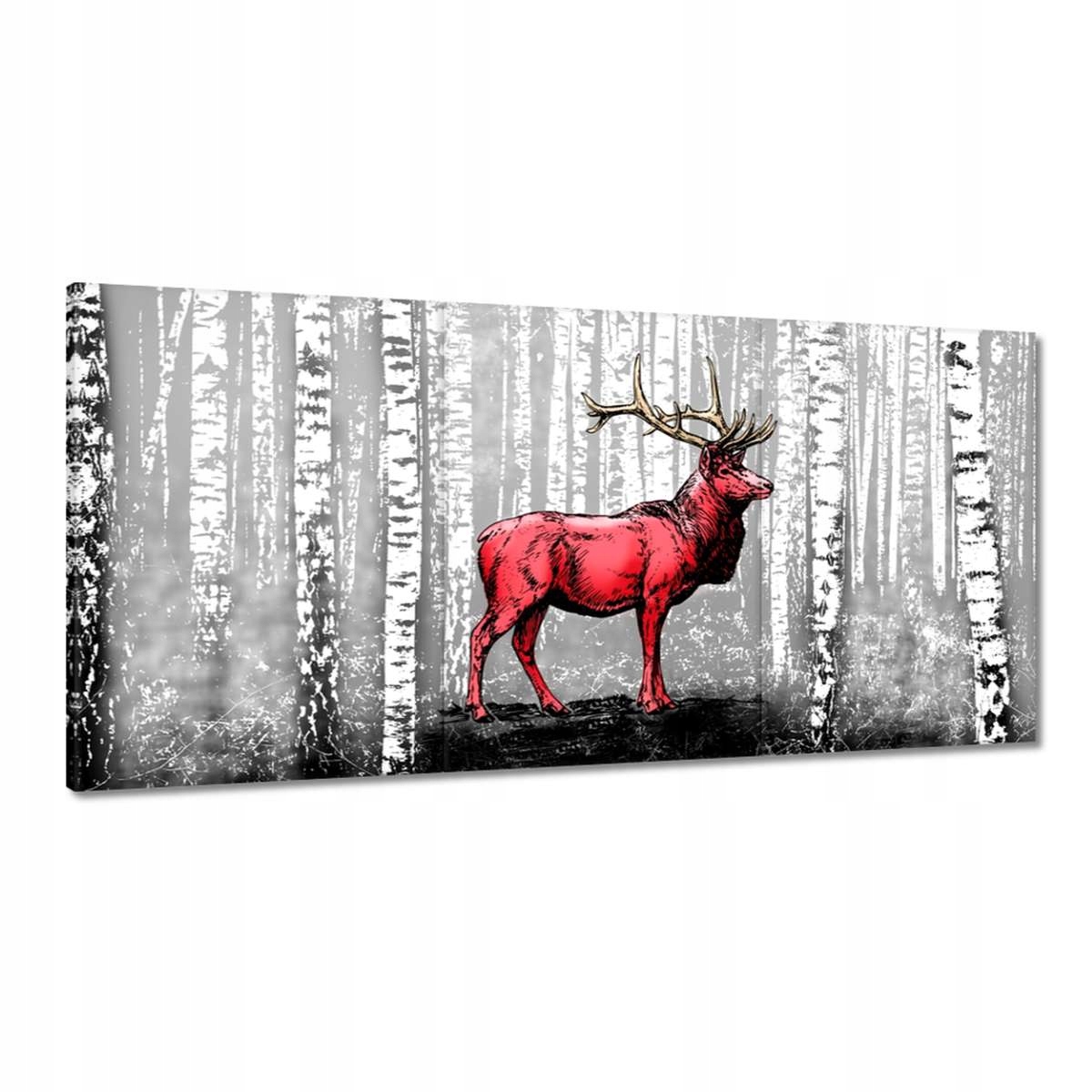 Obrazy 180x90 Jeleň Breza Les