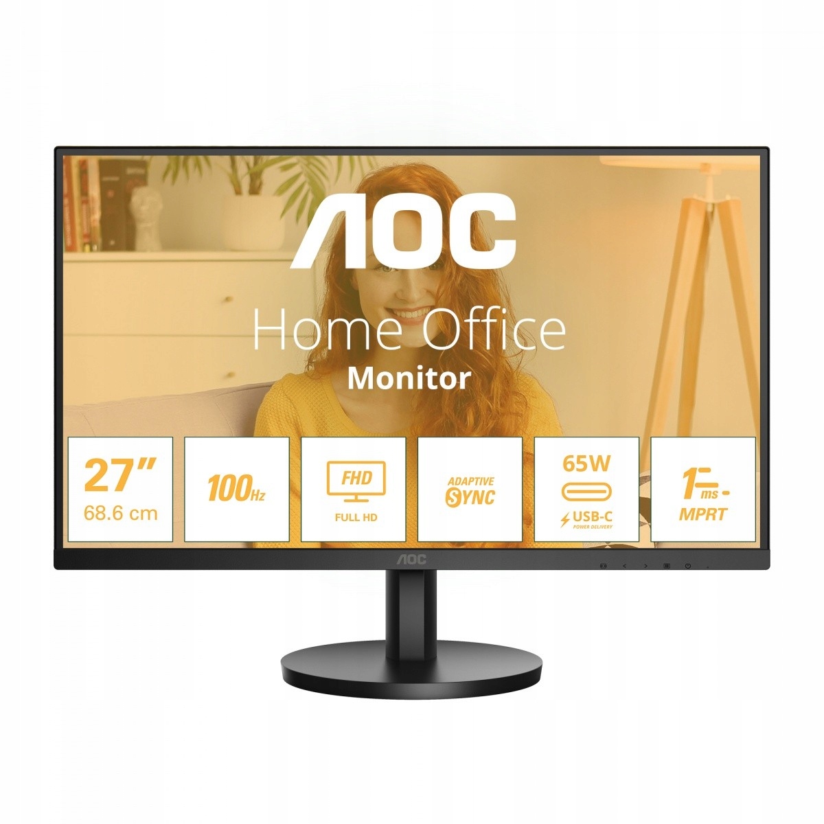 Aoc Monitor 27B3CA2 27 cali Ips 100Hz Hdmi Dp Usb-c