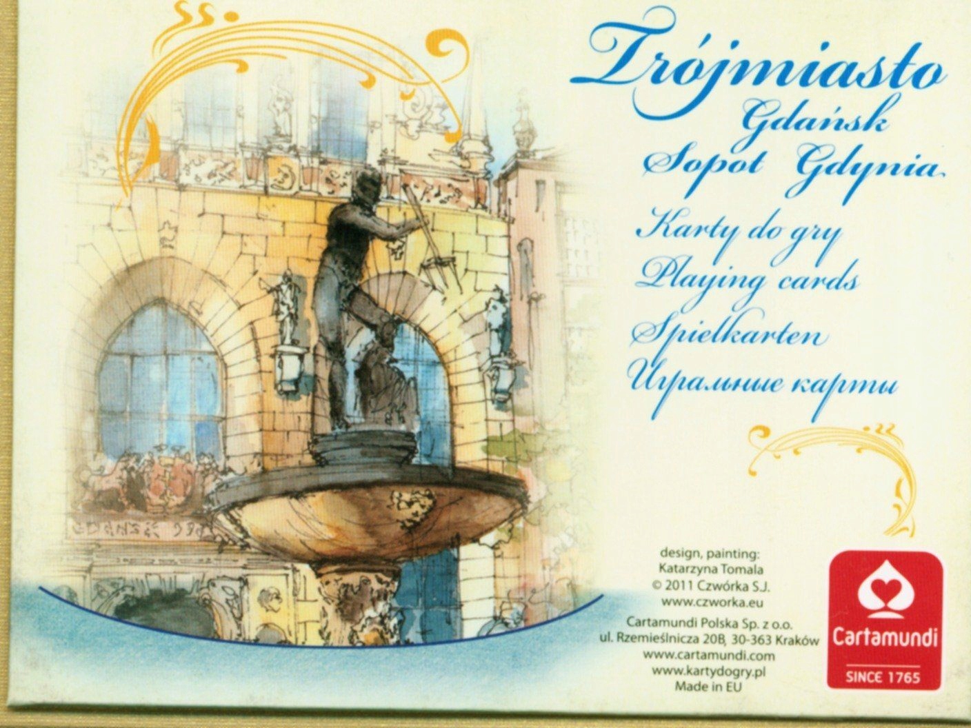 TRÓJMIASTO AKWARELE - KOMPLET BRYDŻOWY 2X55 KART [KARTY]