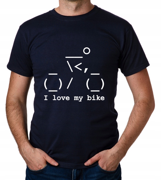 

koszulka I Love My Bike Ascii prezent