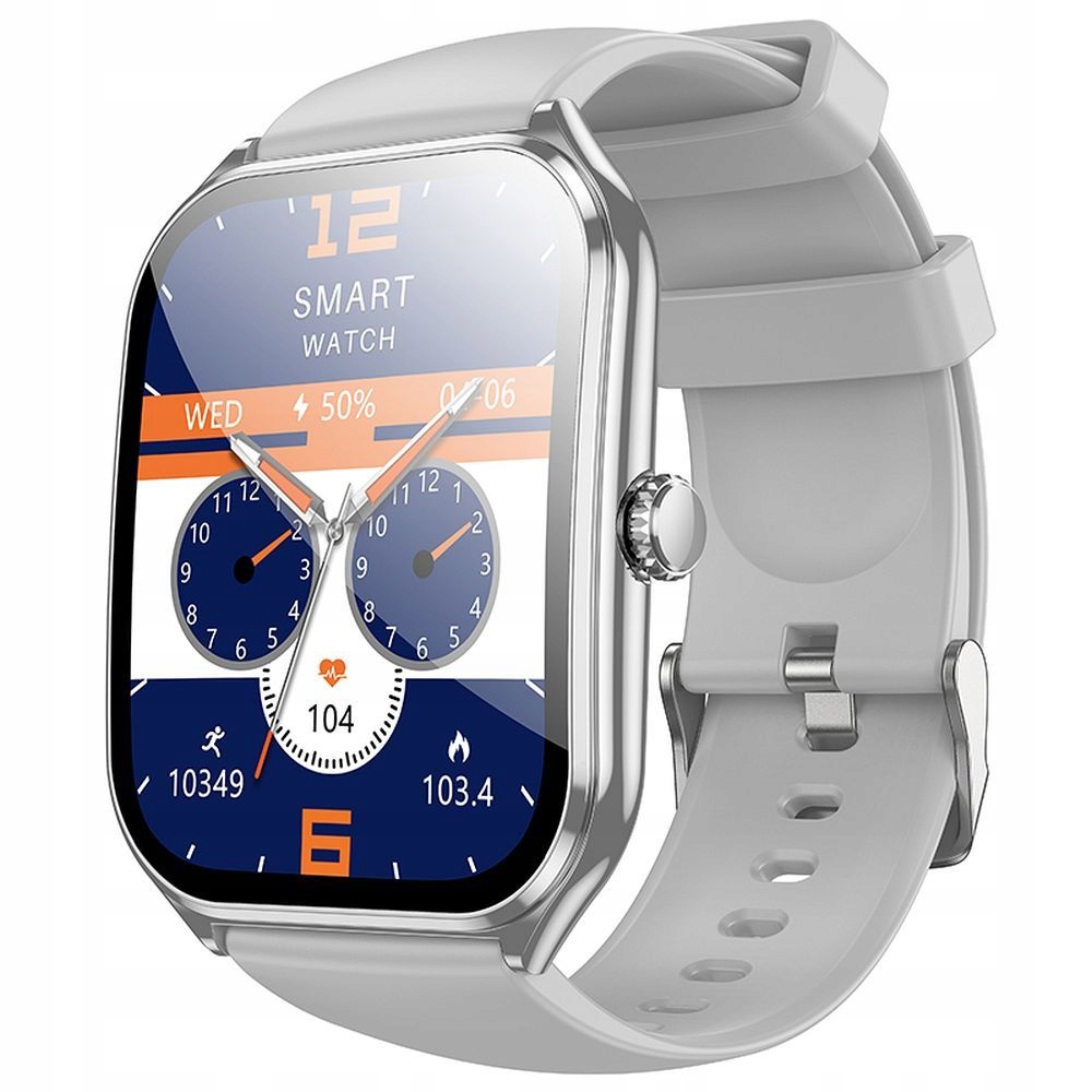 Chytré Hodinky Hoco 1,96 Amoled IP67 s funkcí hovoru Y28, stříbrné