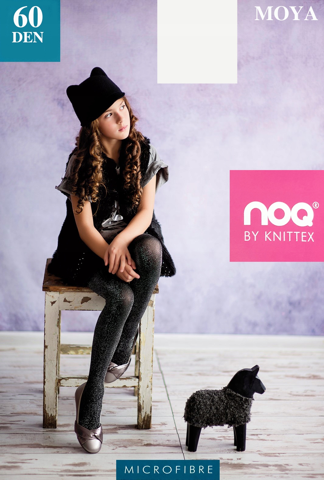 

Knittex rajstopki 60 den Moya lurex 128-134