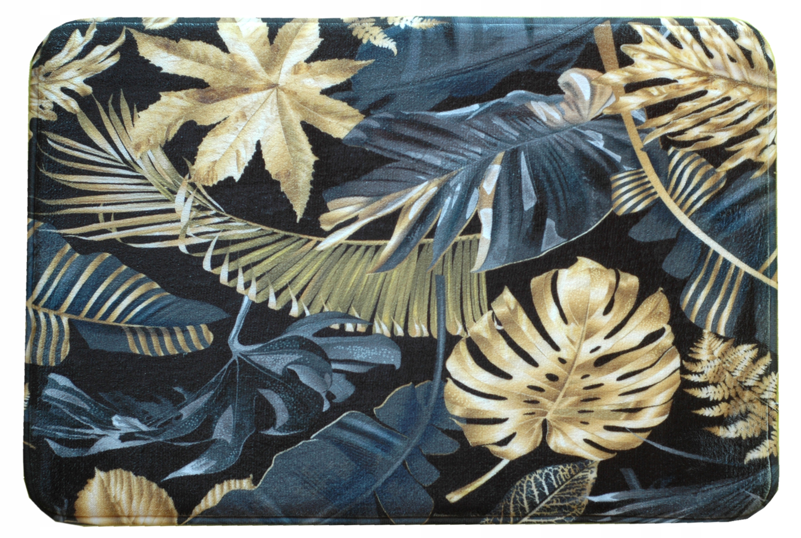 

Dywanik łazienkowy 40x60 Filo liście czarny+złoty