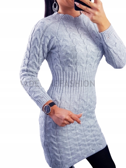 SUKIENKA SWETERKOWA TUNIKA DOPASOWANA JODEŁKA