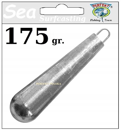 SURFCASTING ŁOWIENIE Z PLAŻY FLĄDRA DORSZ ŚLEDŹ CIĘŻAREK TORPEDO 175 gr