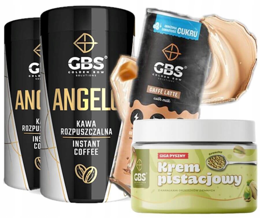 Zestaw startowy Kawa Gbs rozpuszczalna 2x100g Angelo Caffe Latte Krem
